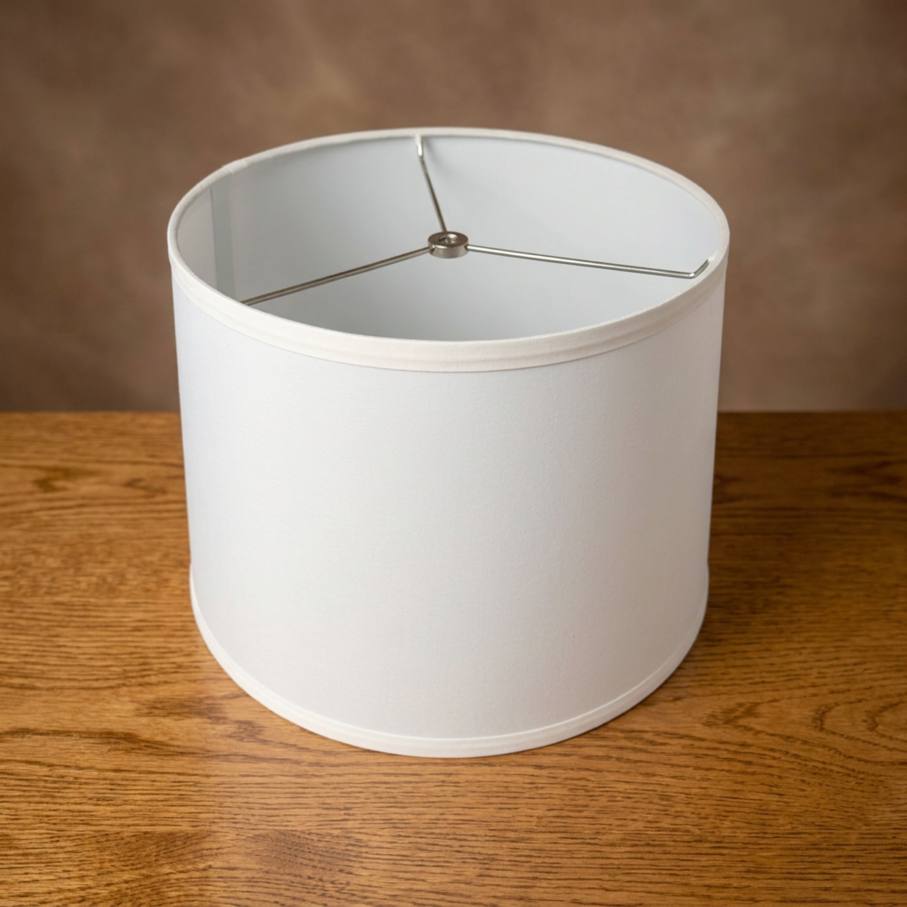 allen + roth 9-in x 13-in White Fabric Drum Lamp Shade