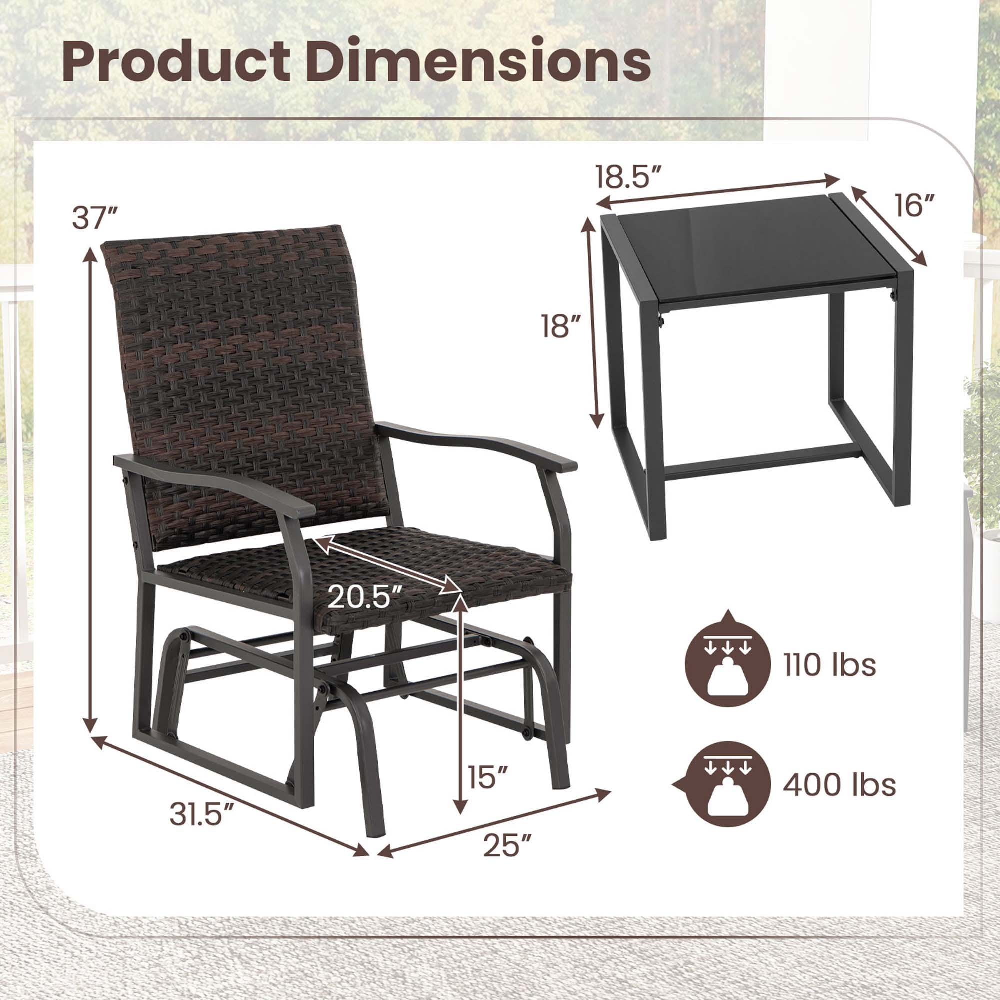 Costway HCST01843 Patio-Conversation-Sets - View #2