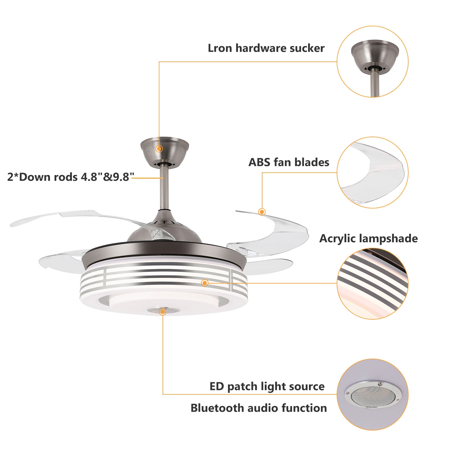Oukaning HG-HCXLST-6392-US Ceiling-Fans - View #5