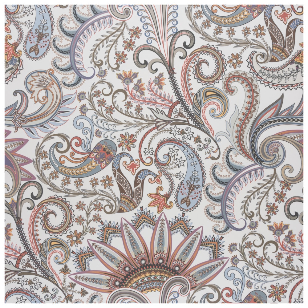 Affinity Tile FIM19TPA Imagine Tapestry Paisley 19-in x 19-in Matte Porcelain Patterned Floor and Wall Tile (10.56-sq. ft/ Carton)