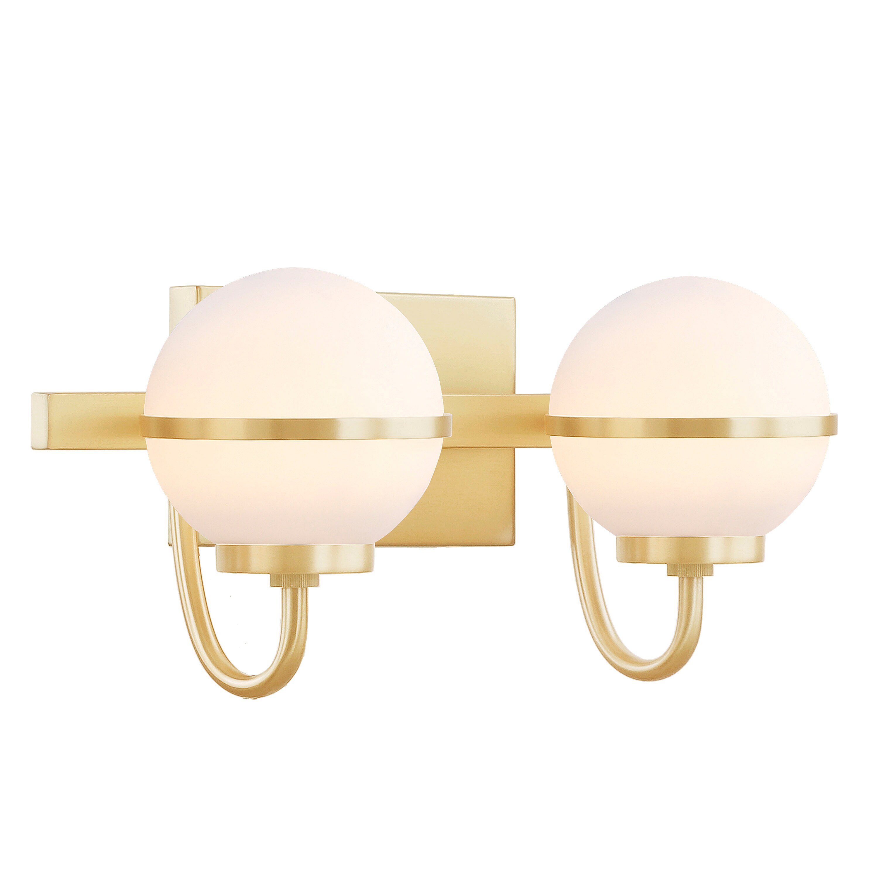 Aspen Creative Corporation 62310 15.5-in 2 -Light Brass Transitional Vanity light