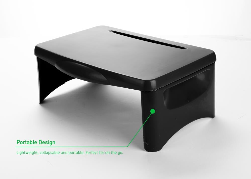 Mind Reader Freestanding Portable Foldable Lap Desk with Fold-Up