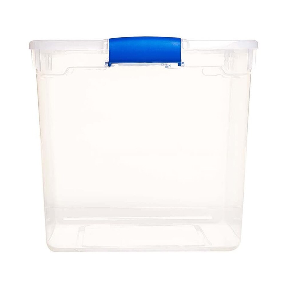 31 qt. Heavy Duty Clear Plastic Stackable Storage Containers (12-Pack)