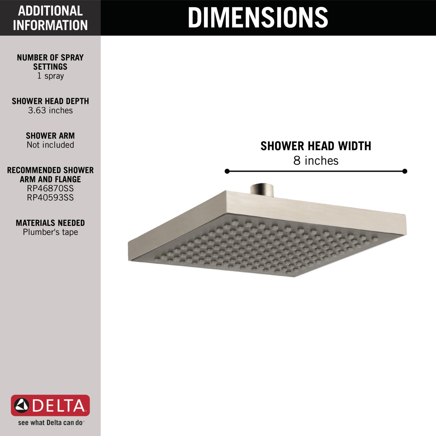 Delta RP50841SS Fixed-Showerhead - View #3