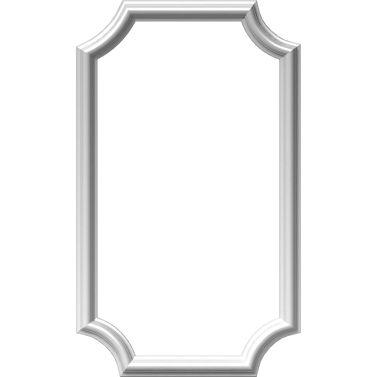 Ekena Millwork PNL16X28AS-02 Ashford Molded Scalloped Wainscot 16-in x 2.33-ft White Primed Urethane 496435 Wall Panel Moulding
