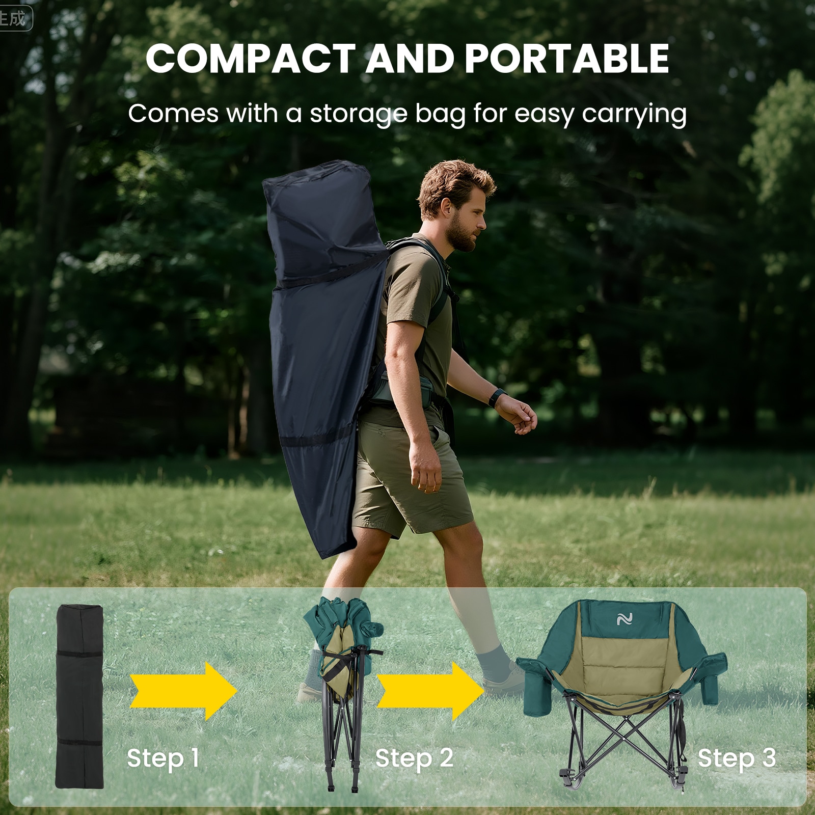 DOCRED ROCKC-GREEN-LS02 Beach-Camping-Chairs - View #4