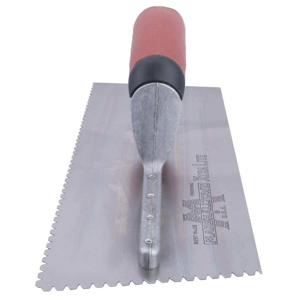 Marshalltown 662SD 1/16-in x 1/16-in x 1/16-in Ground Steel V-notch Ceramic Floor Trowel