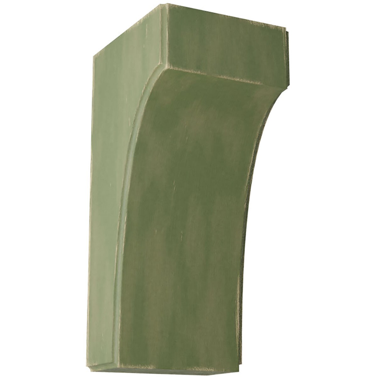 Ekena Millwork BKTWD04X04X08CVGR Clarksville 3-1/2-in x 4-in x 8-in Rubberwood Green Wood Standard Bracket