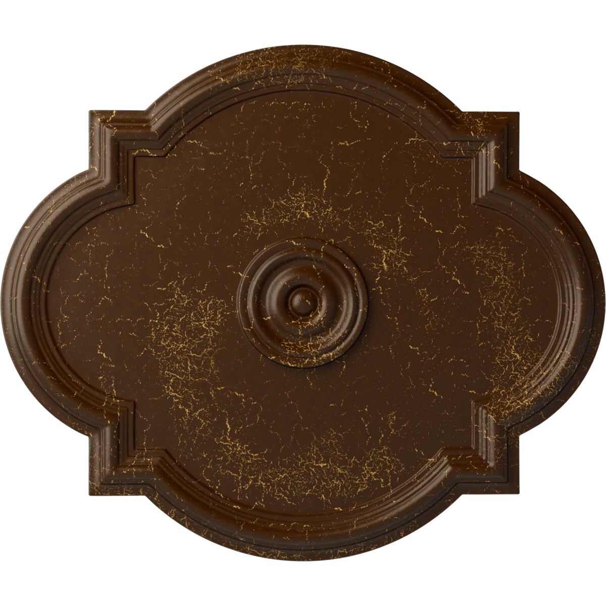 Ekena Millwork CM24WARBC Waltz 20.5-in W x 24-in L Painted Root Beer Crackle Polyurethane Whole Ceiling Medallion