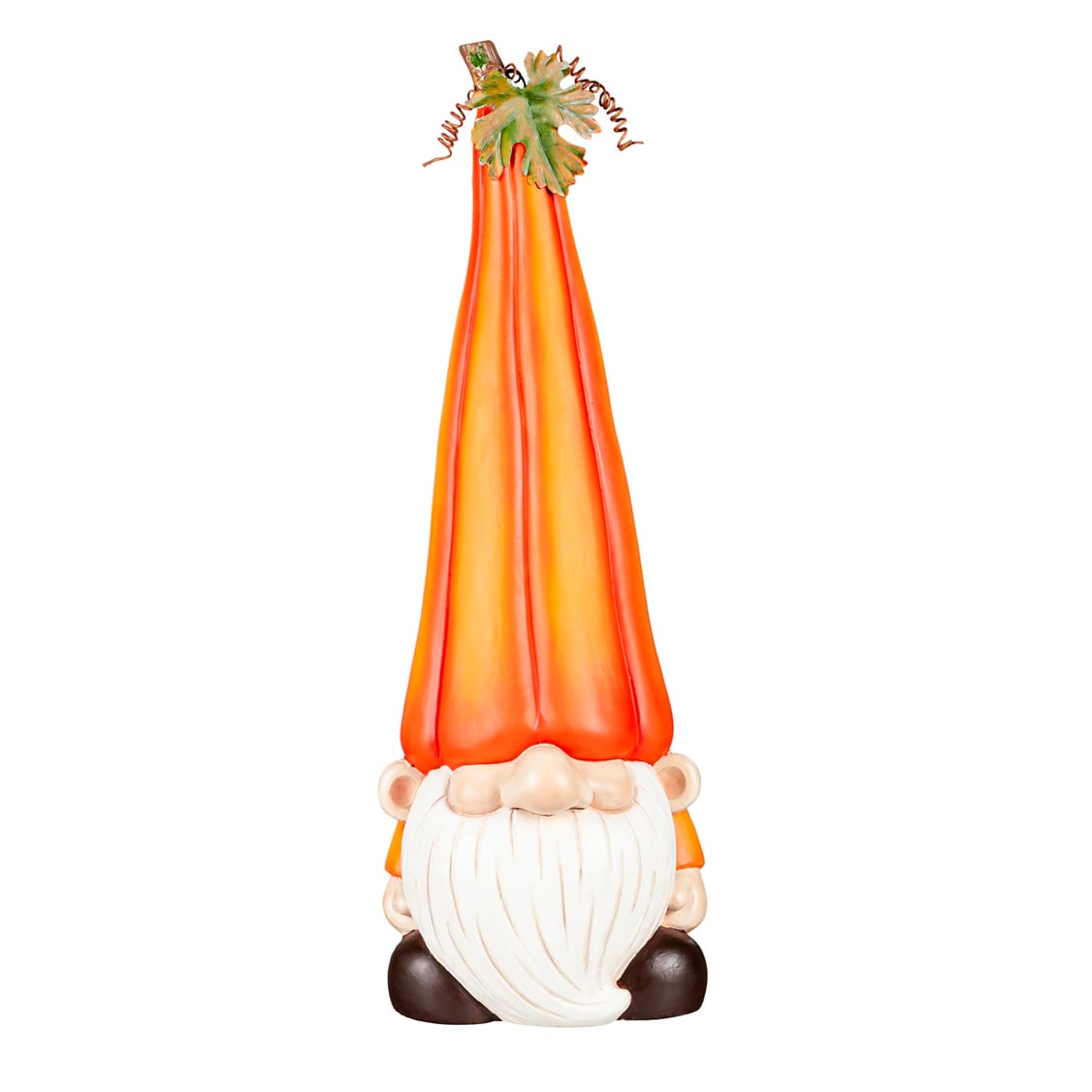 Evergreen 84G4181 24.21-Inches H x 8.66-Inches W Orange Gnome Garden Statue