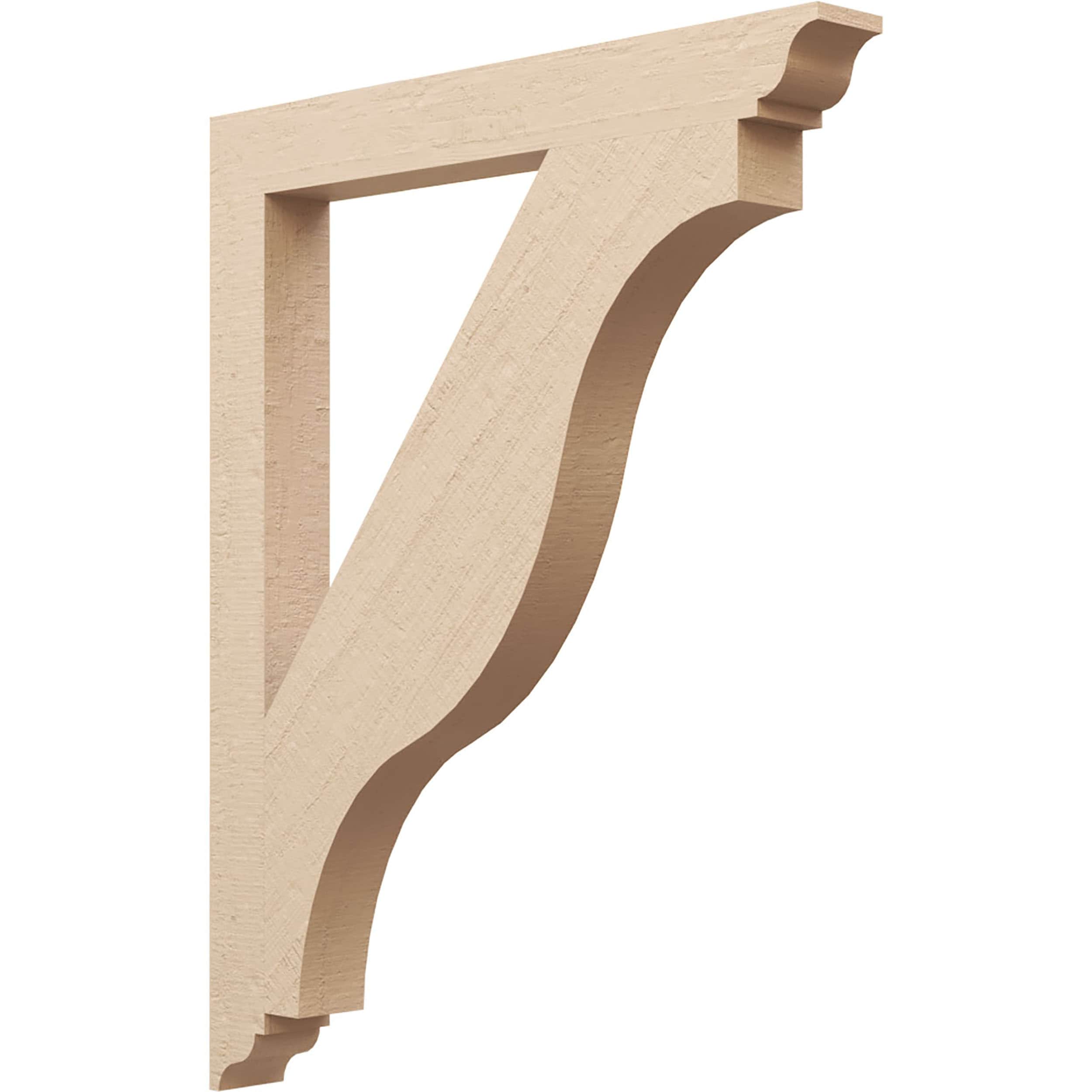 Ekena Millwork 2116798 Funston Rough Cedar Woodgrain TimberThane 3-1/2-in x 40-in x 32-in Brown Urethane Standard bracket