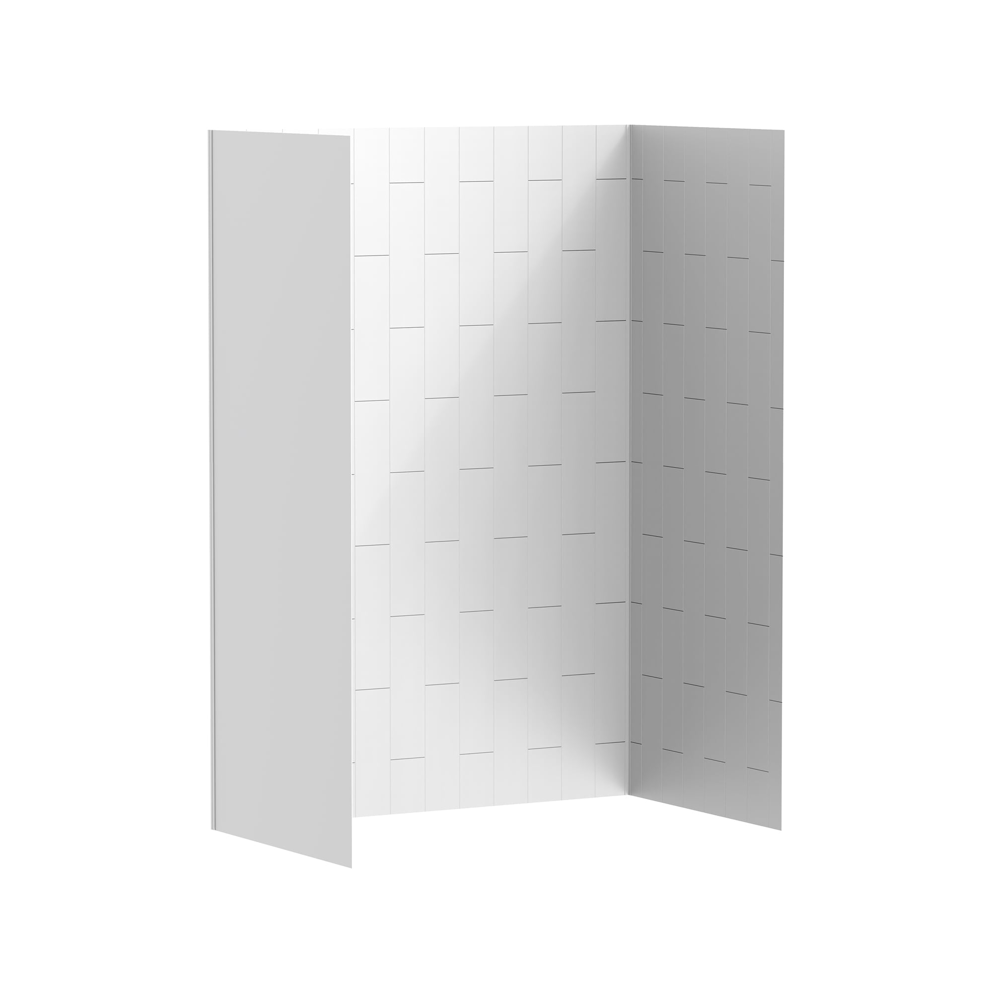 American Standard 2951SWT36.020 Aspirations 60-in W x 36-in D x 84-in H White 3 -Piece Glue Up Alcove Shower wall surround