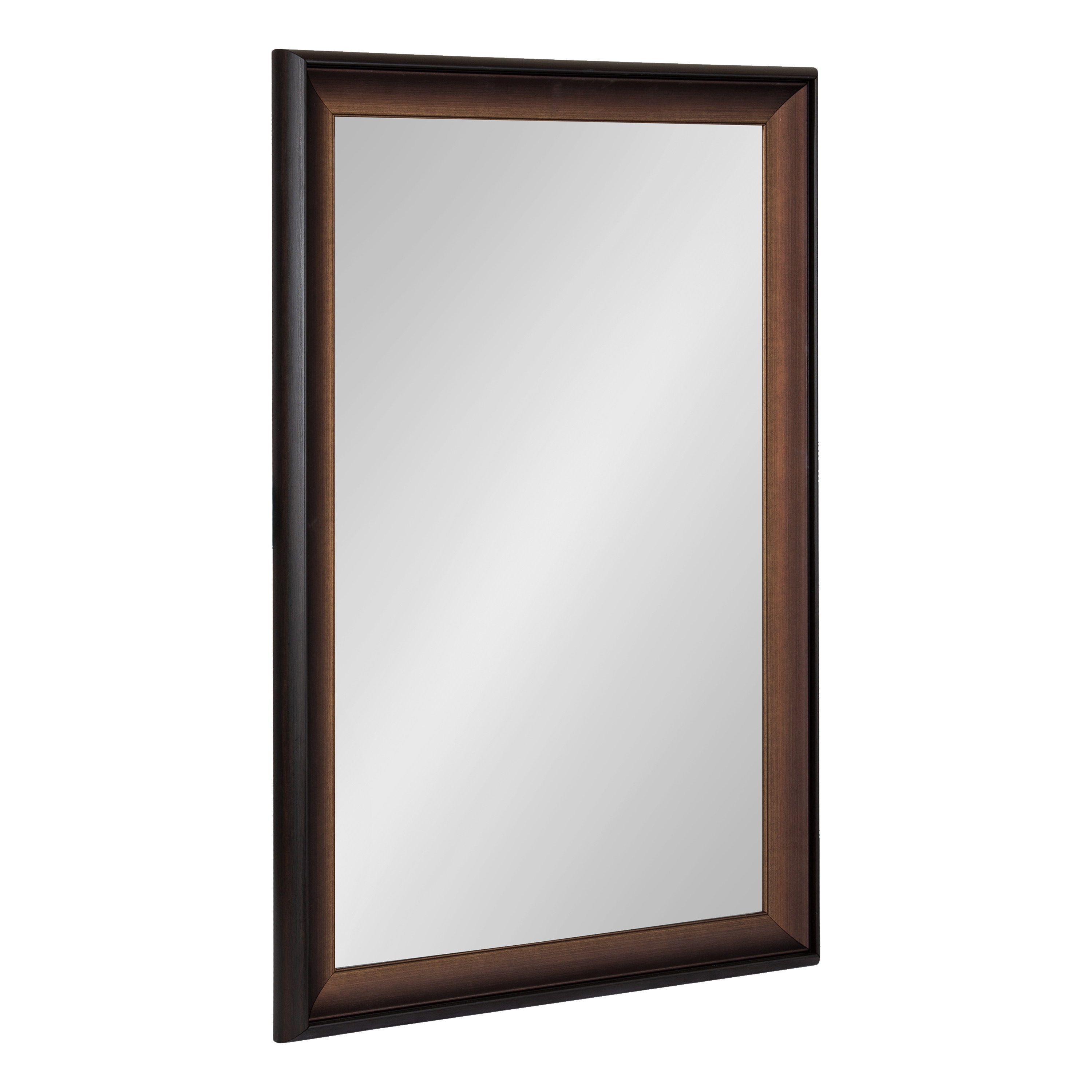 Kate and Laurel 225617 20.00-in W x 30.00-in H Rectangle Bronze Framed Wall Mirror