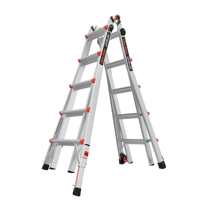 Little Giant Ladders Leveler M22 with Leg Levelers Aluminum 22-ft Reach Type 1A - 300 lbs. Capacity Telescoping Multi-position