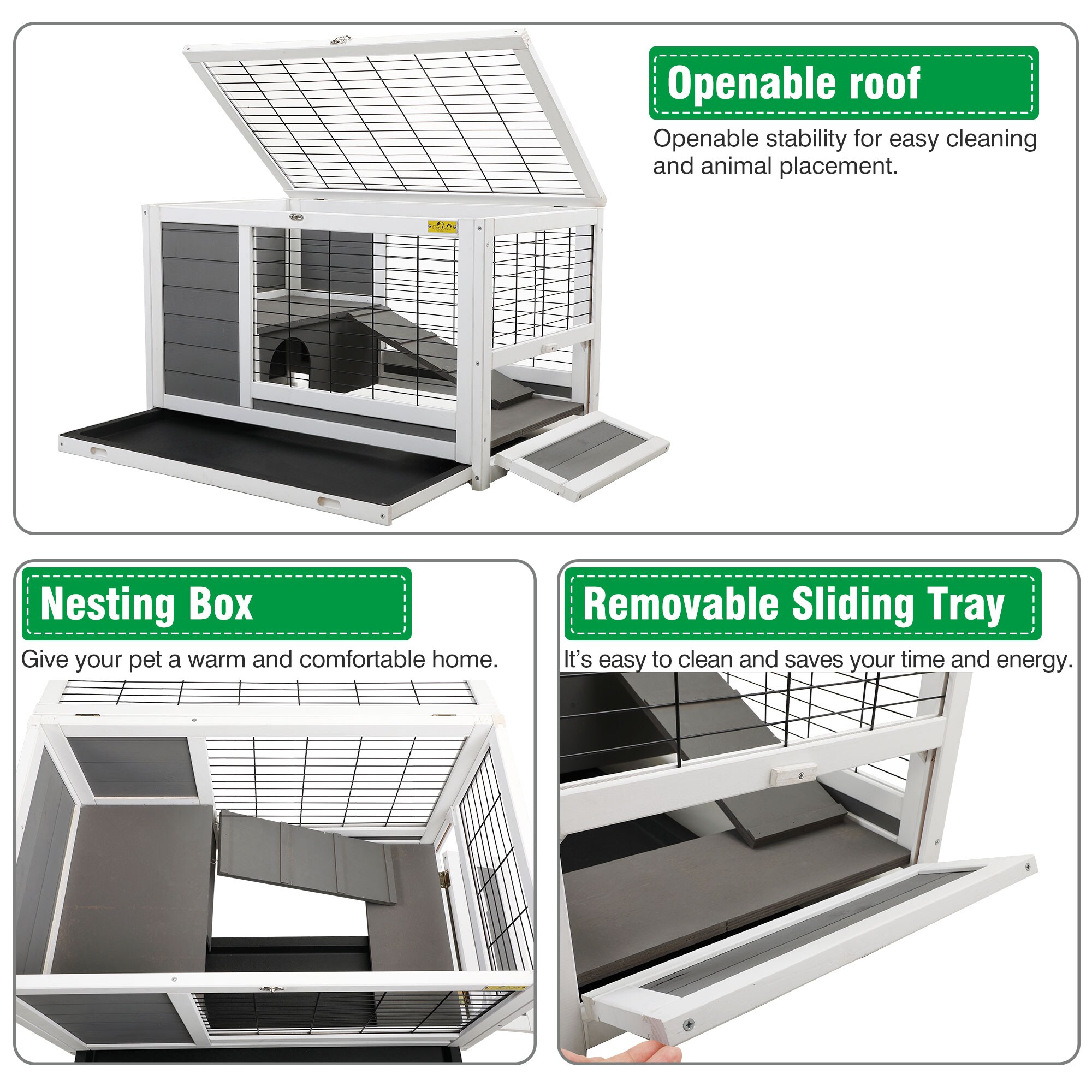 Coziwow CW12G0418-L02 Chicken-Coops-Rabbit-Hutches - View #5