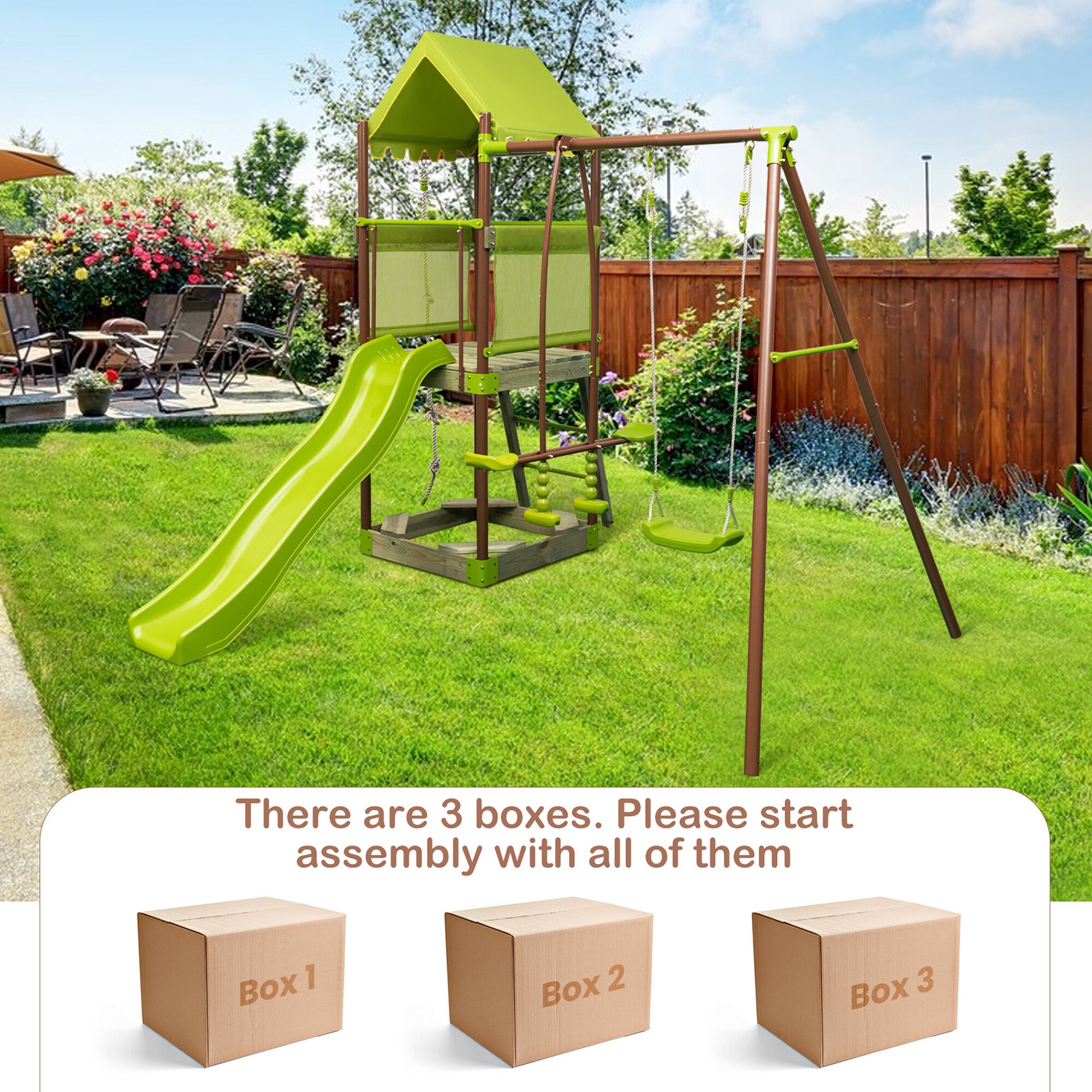 Costway HCST01409 Playset-Swings - View #4