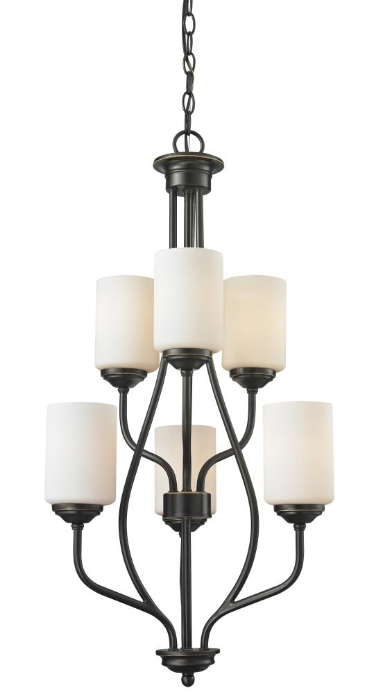 Z-Lite 414-6 Cardinal 6-Light Olde Bronze Transitional Dry rated Chandelier