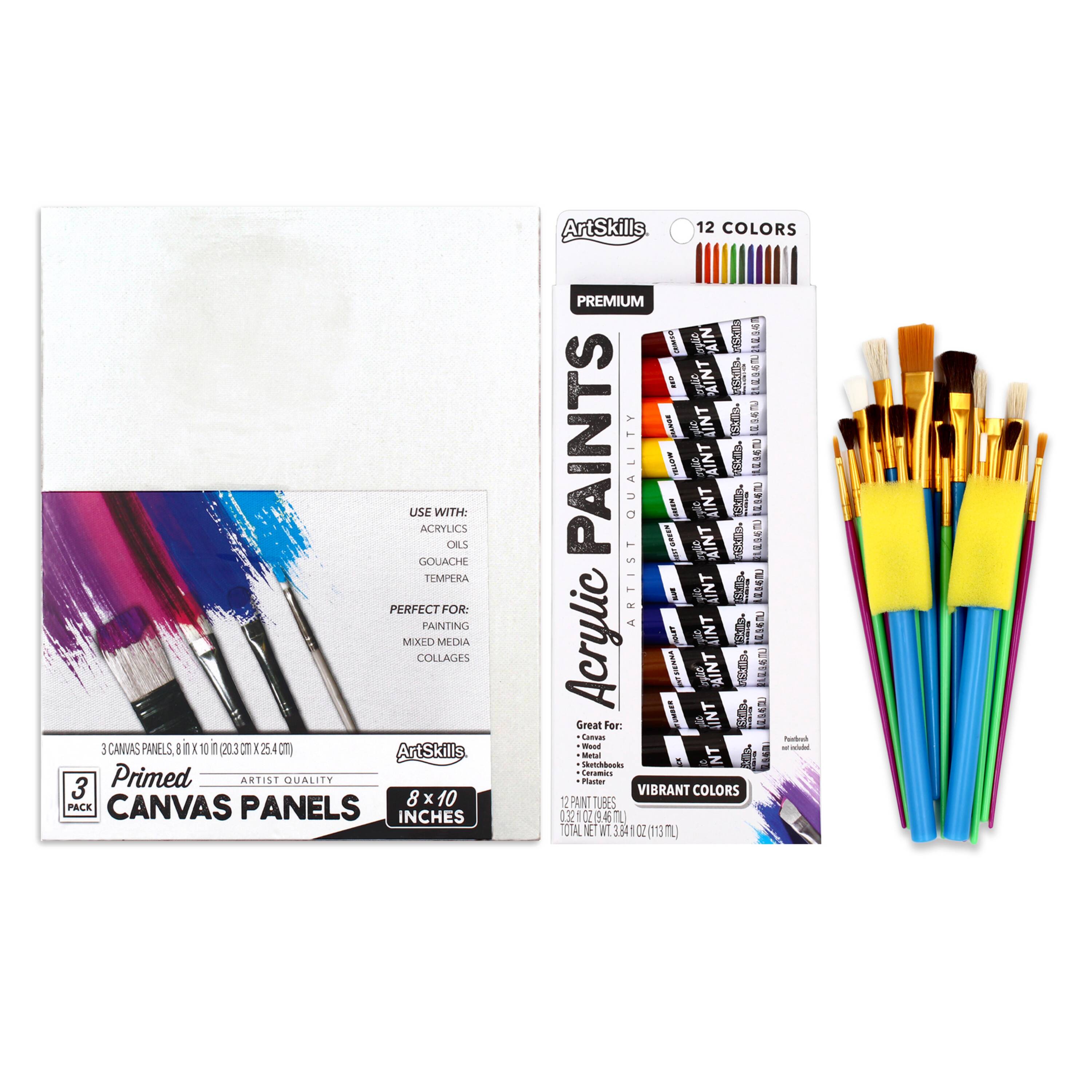  ArtSkills Acrylic Paint Brush Set, Acrylic Paint