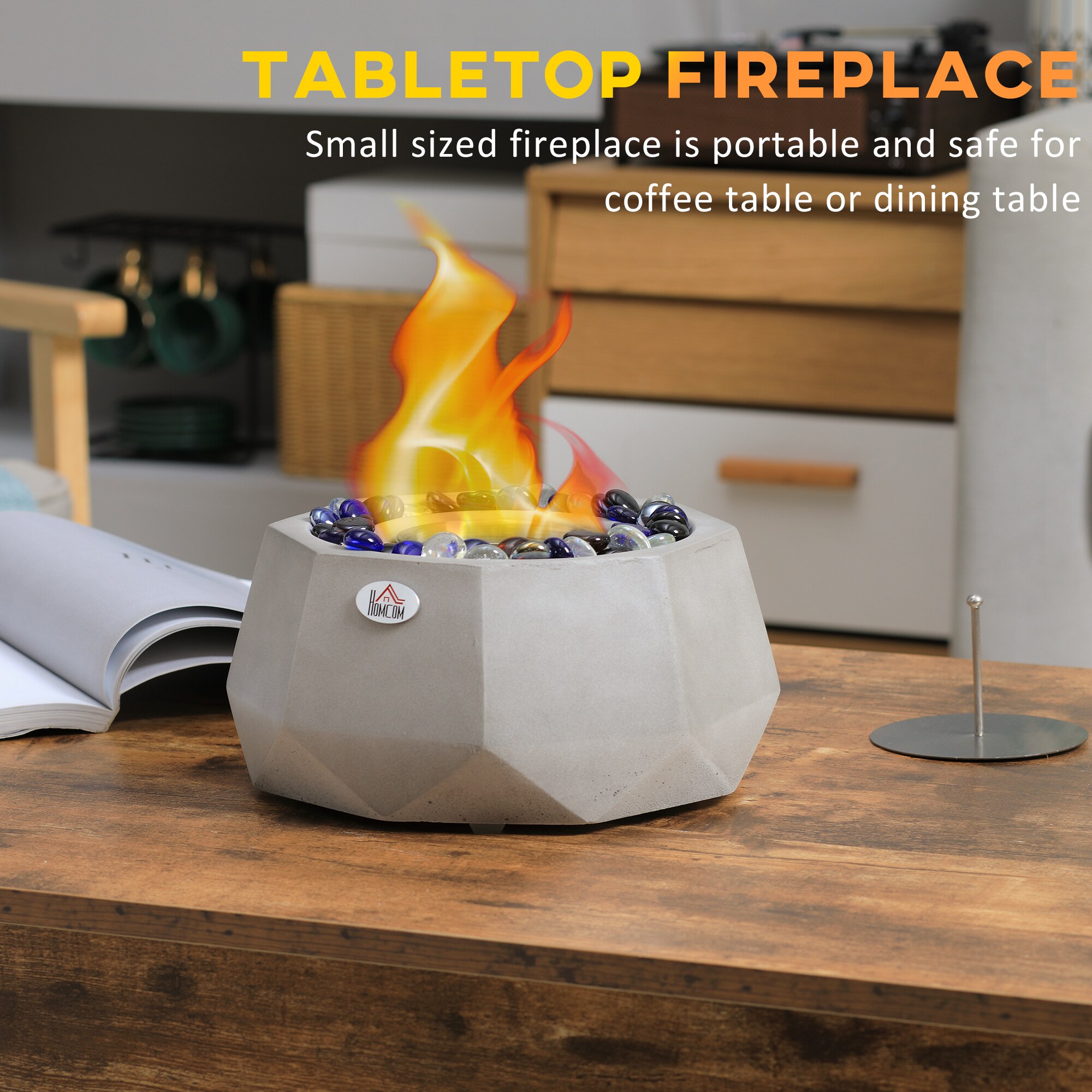 HomCom 820-303V00LG Gel-Fuel-Fireplaces - View #6