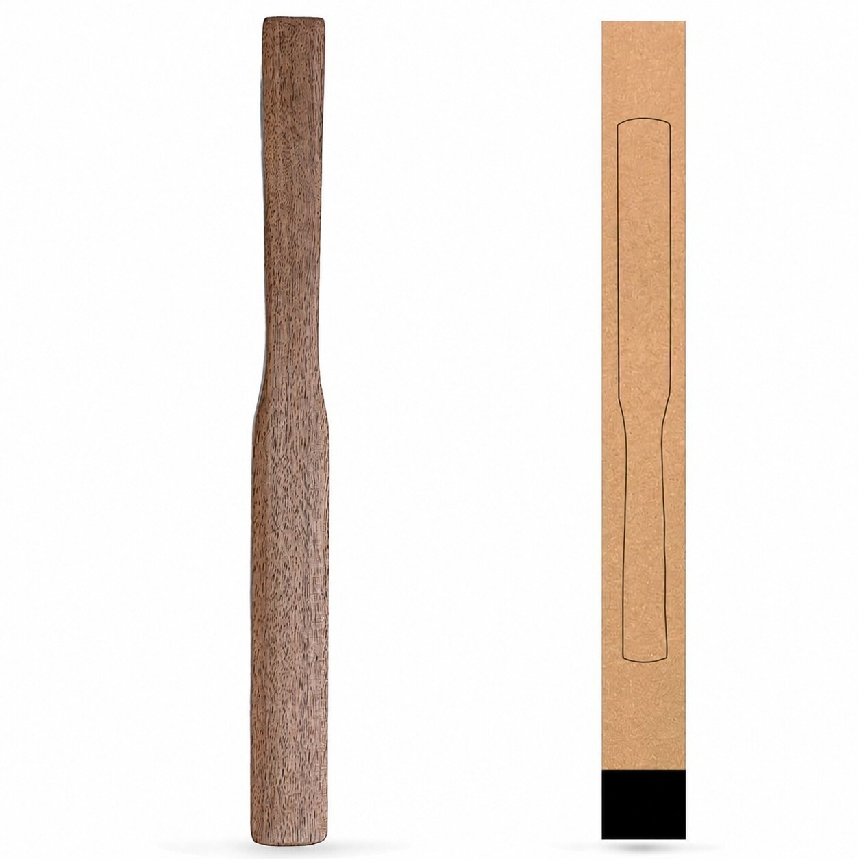 Aoibox  10 in Black Walnut Wood Coffee Stir Stick with Ergonomic Contoured Handle for French Press Aeropress and Syphon