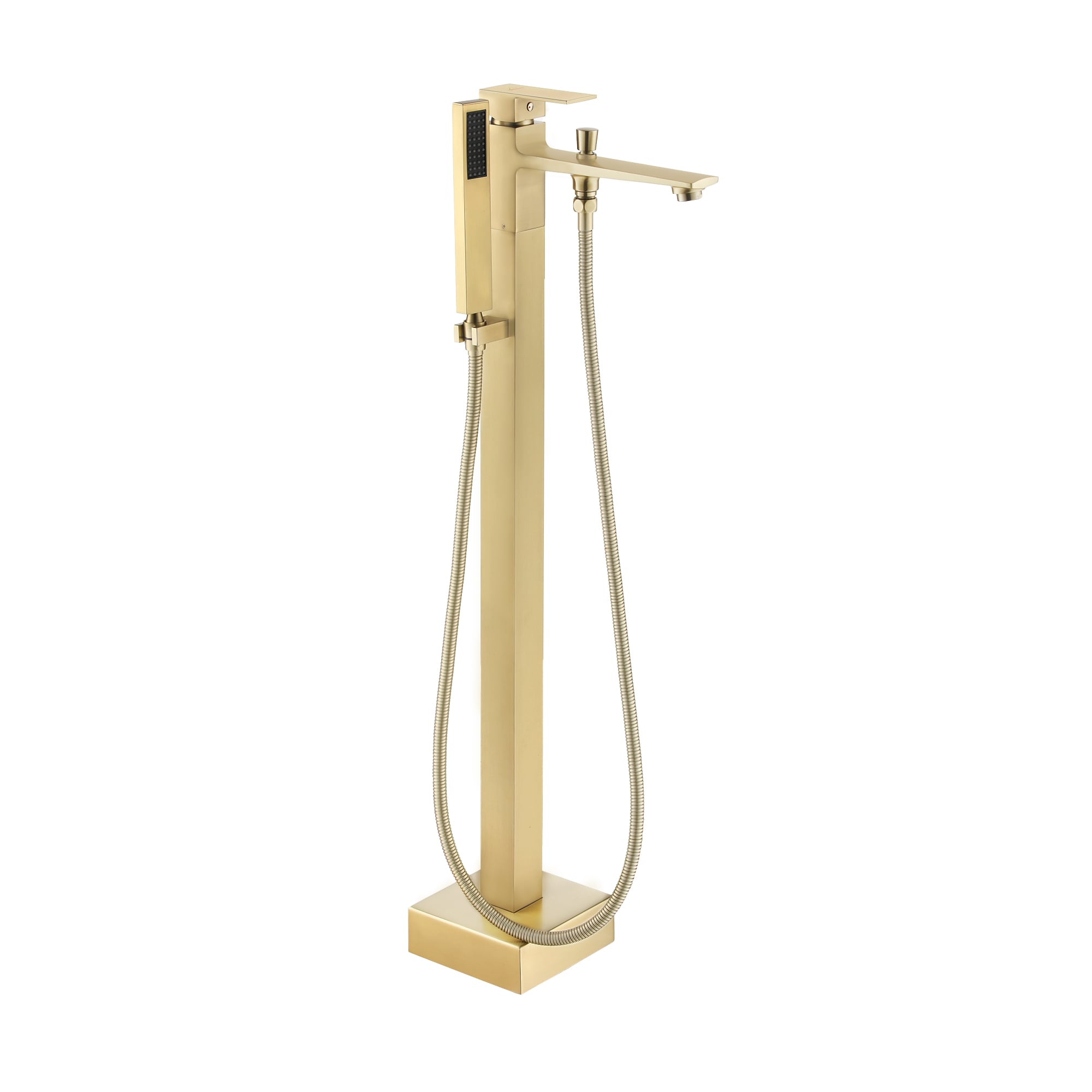 CASAINC WE-SS28MB Brushed Gold 1-handle Freestanding Swivel Bathtub Faucet with Hand Shower ( Valve Included )