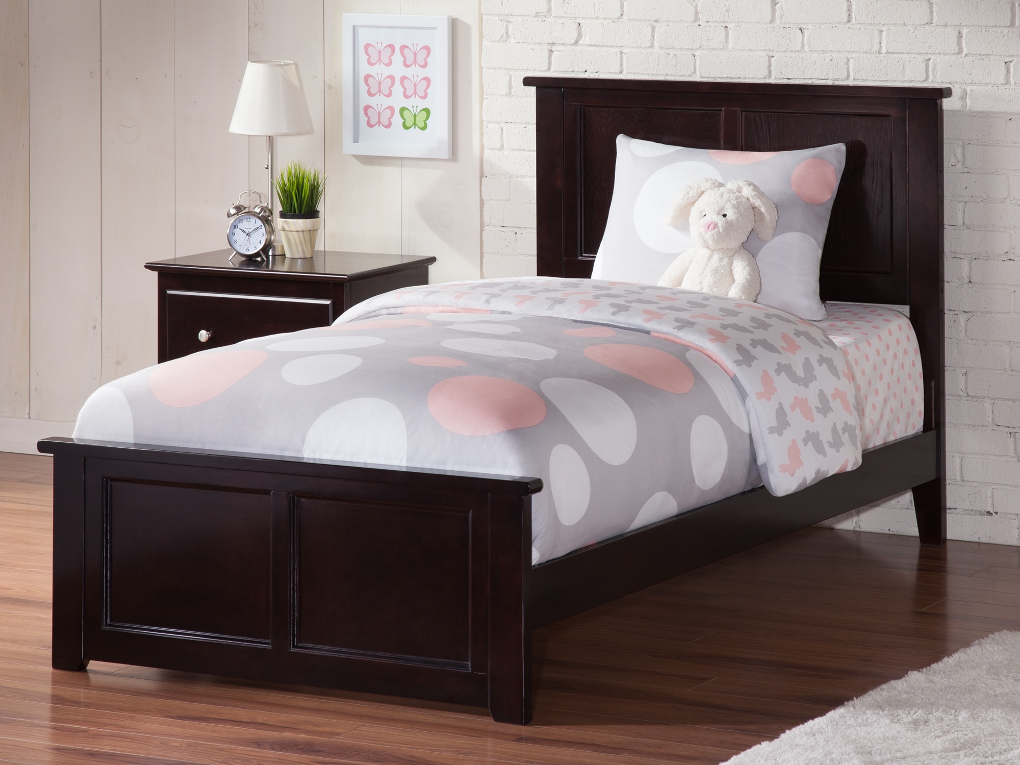 AFI Furnishings AR8616031 Madison Espresso Twin extra long Wood Bed frame Bed