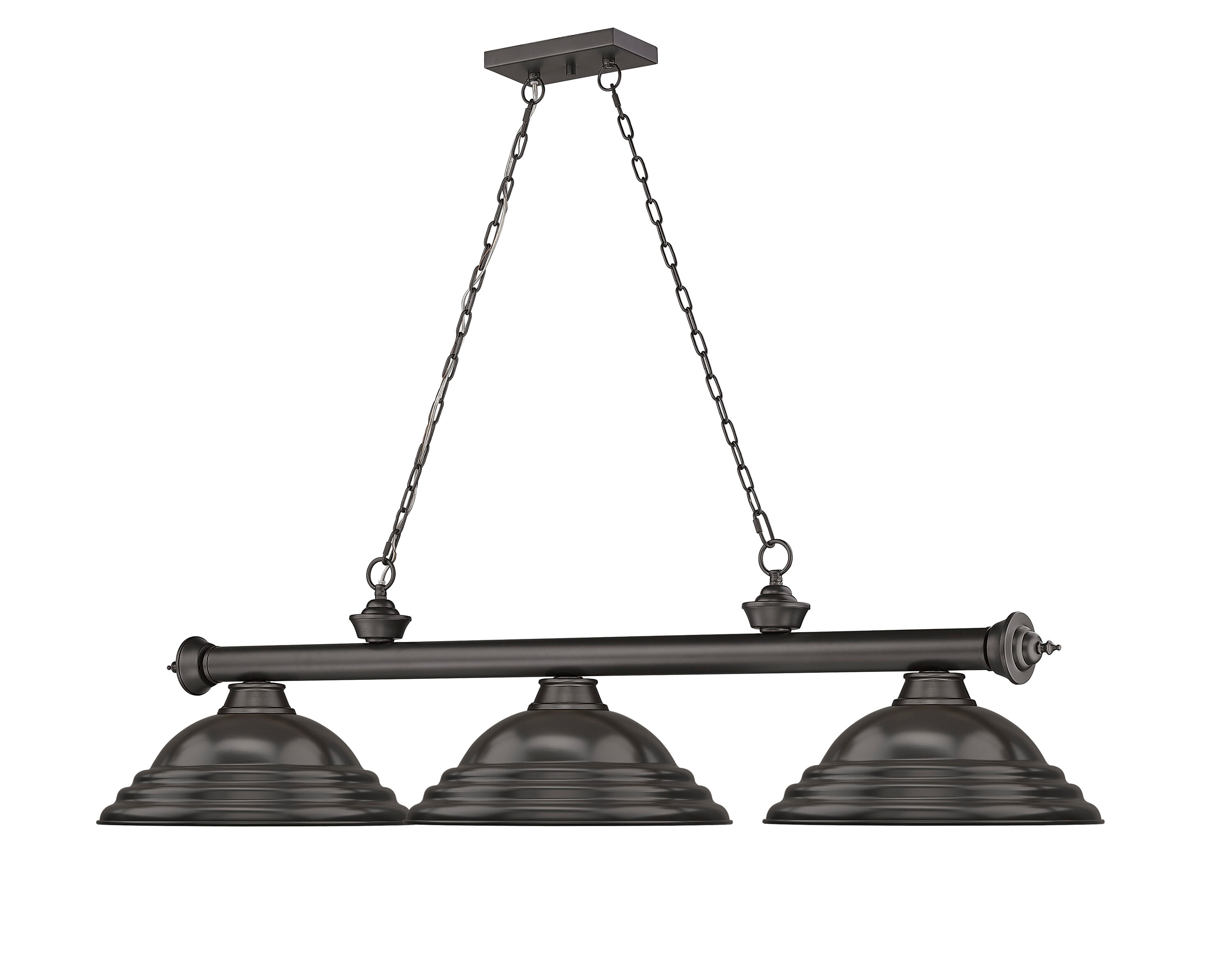 Z-Lite 2306-3BRZ-SBRZ Pool-Table-Lighting - View #3