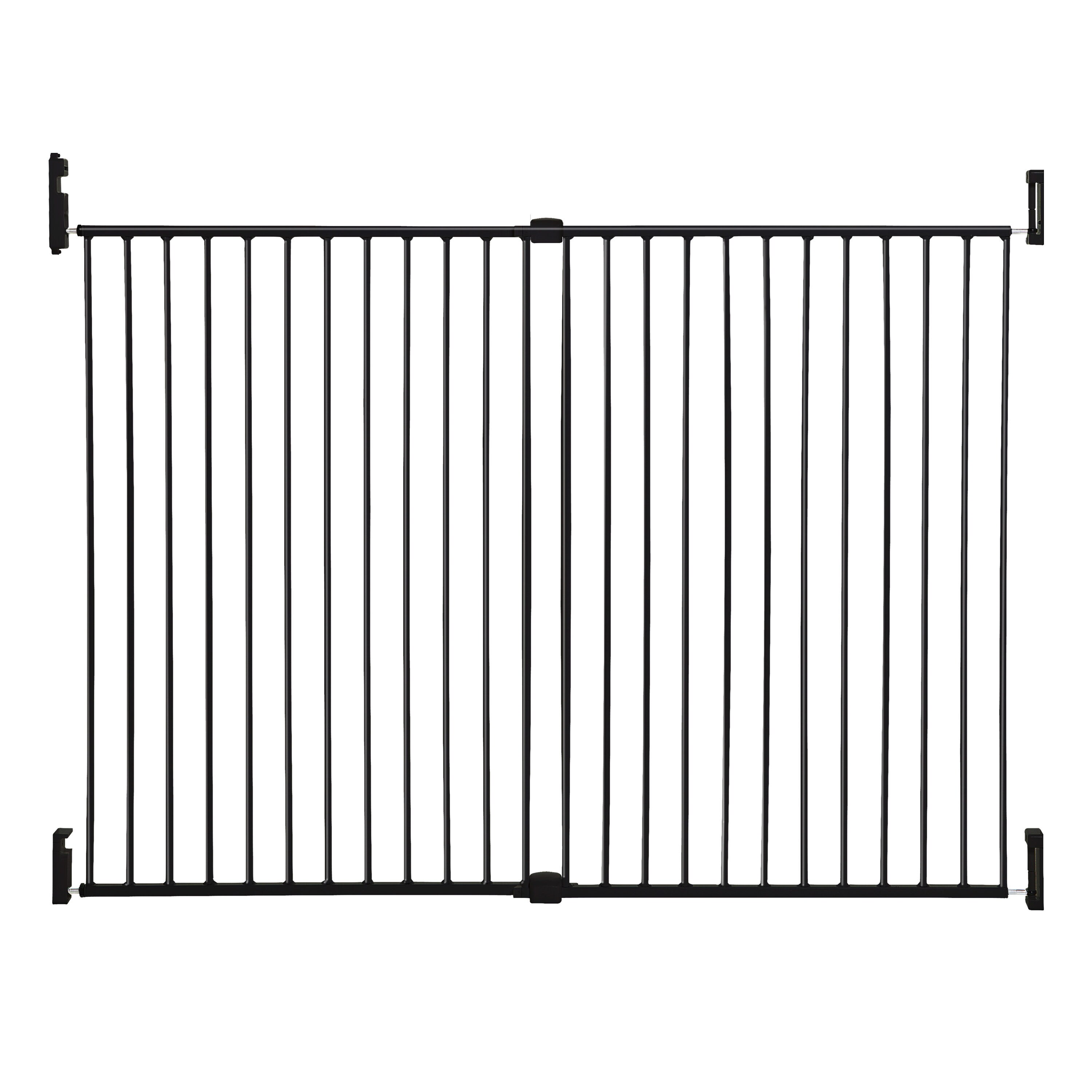Dreambaby L852BB Broadway 3-Inches x 48-Inches Pressure/Hardware Mounted Black Metal Safety Gate