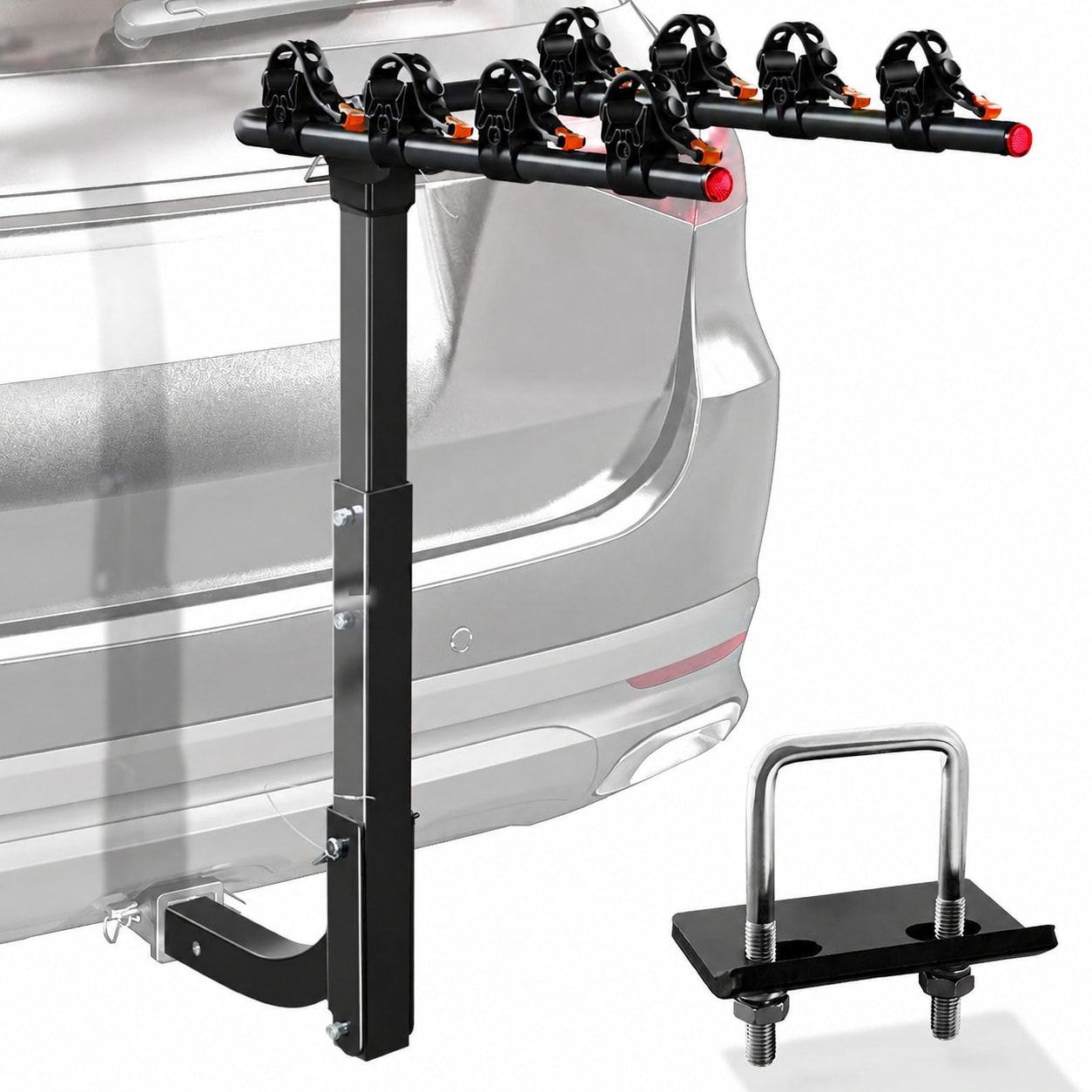 LAIFUCAM -  4 Bike Rack Hitch Mount Foldable Carrier for Cars Trucks SUVs Minivans with Two Inch ...