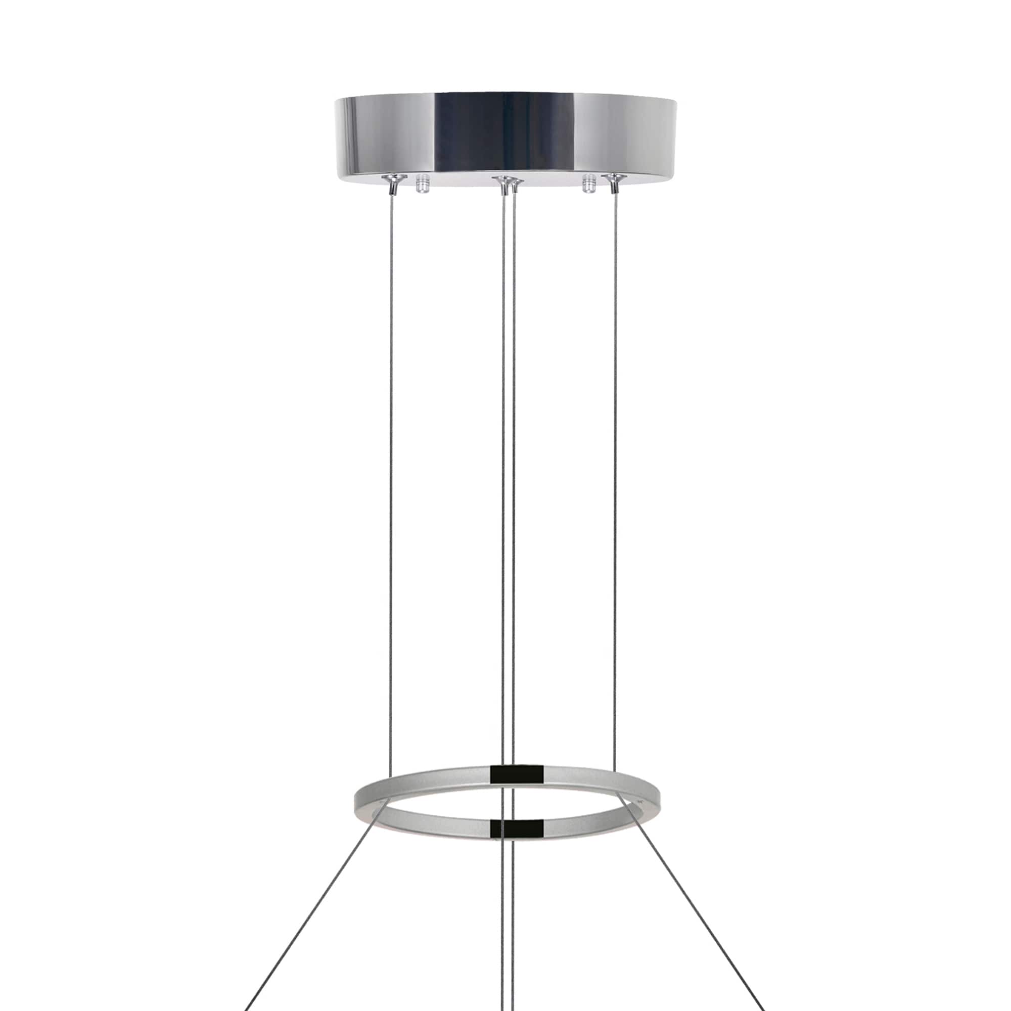 Agassiz 24'' Polished Nickel LED Chandelier with Crystal Towers