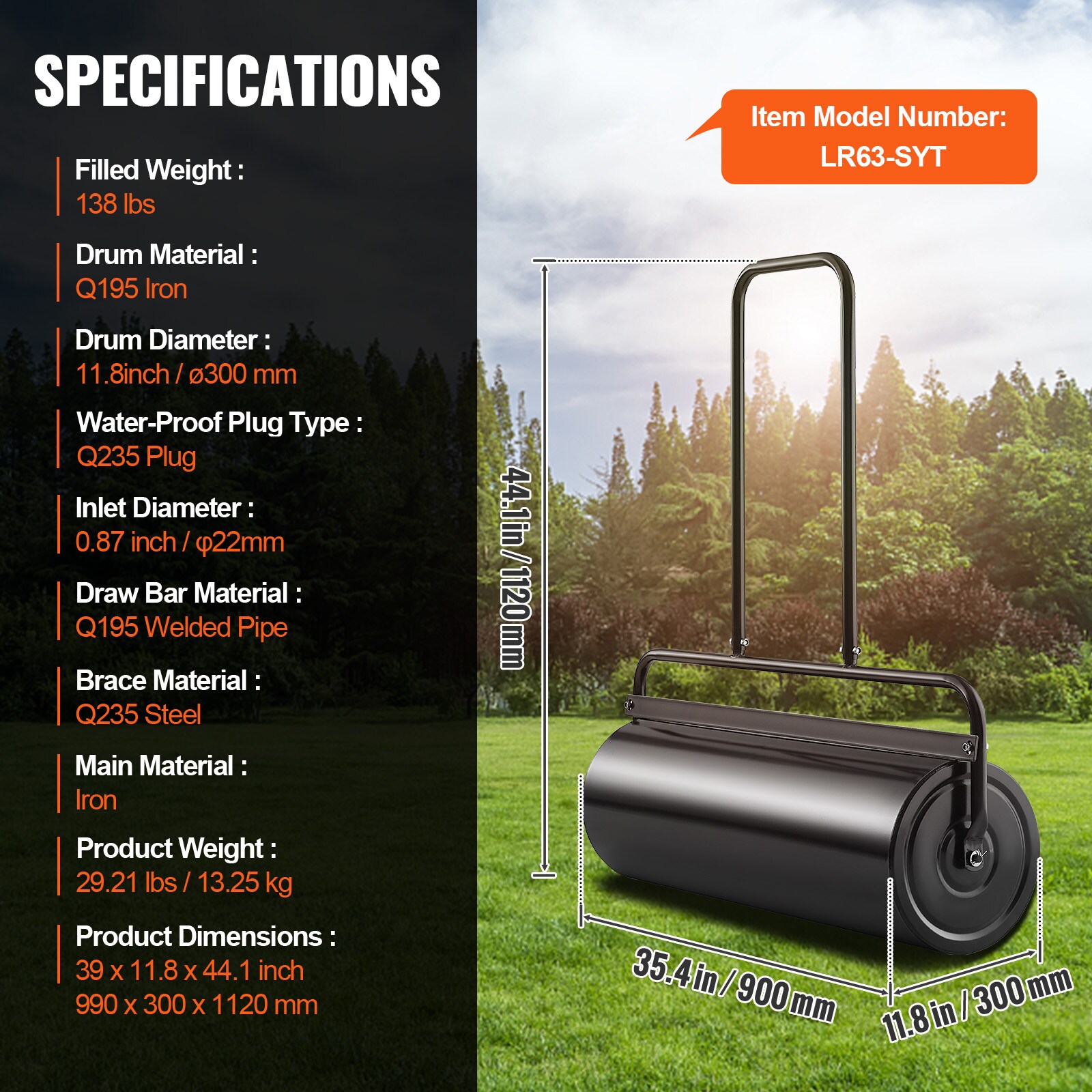 VEVOR SCTSCPGL17JL02798V0 Tow-Behind-Lawn-Rollers - View #7