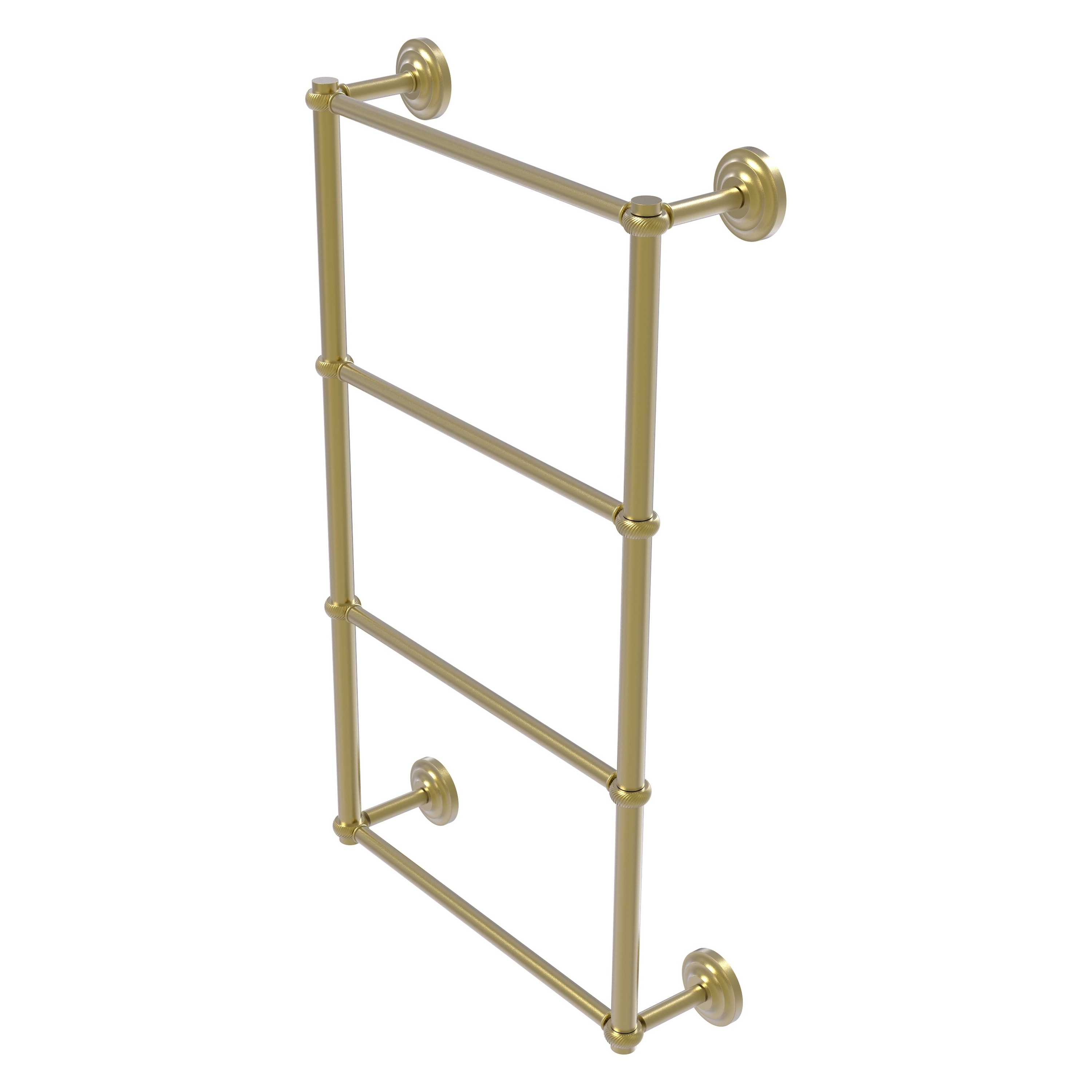 Allied Brass QN-28T-30-SBR Que New 30-in double Satin Brass Wall mount 4-tier Towel Bar