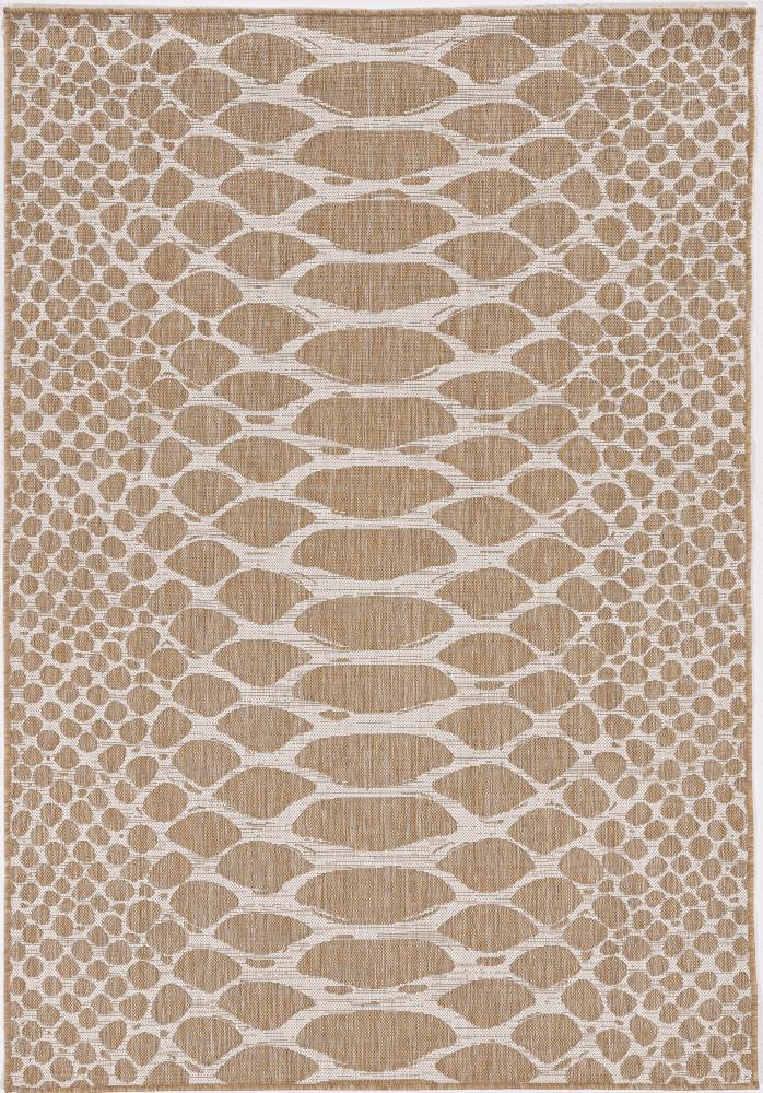 KAS Rugs PRV576733X411 Provo 3 X 5 (ft) Natural Indoor/Outdoor Animal Print Mid-century Modern Area Rug