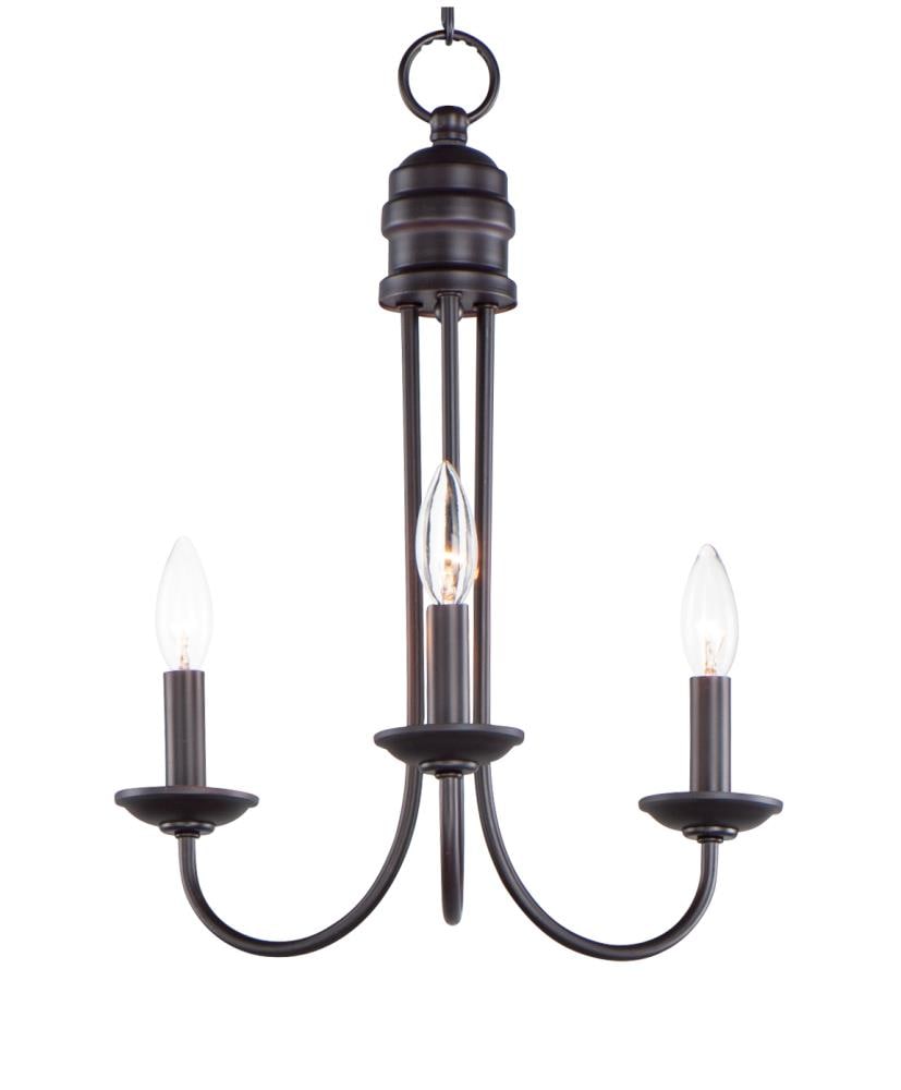 Maxim Lighting 10343OI Logan 3 -Light Oil-rubbed Bronze Transitional For Use in Bedrooms, Dining Rooms, Foyers, Kitchens, Living Rooms Chandelier