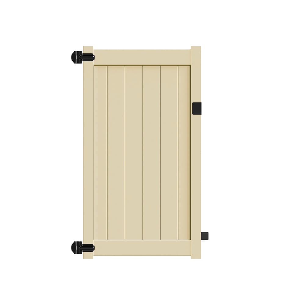 Sand Vinyl Privacy Gate for Pool Areas, 4 ft. W x 6 ft. H