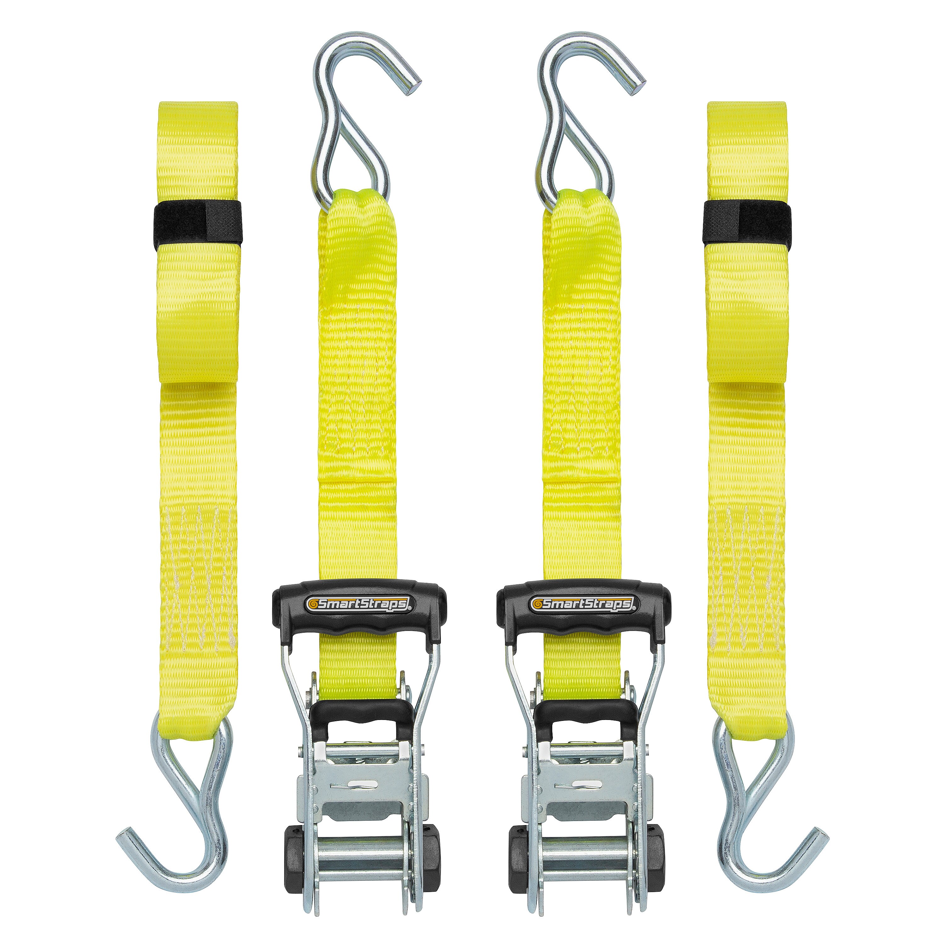 SmartStraps 159 1-1/2-in x 14-ft Ratcheting Strap Tie Down with J-hook 5000-lb Break Strength (2-Pack)