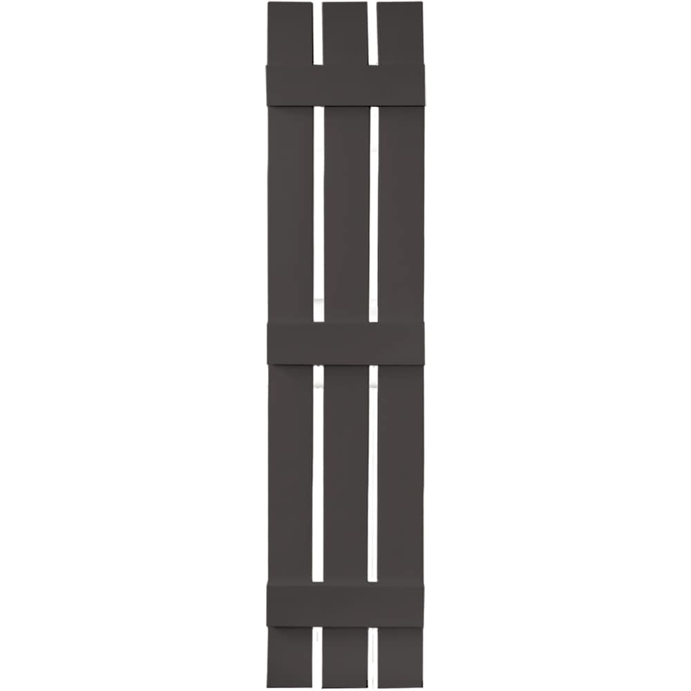 Vantage V5371263018 11.875-in W x 63-in H Charcoal Board and batten Spaced Exterior Shutters ( 1 -Pack )