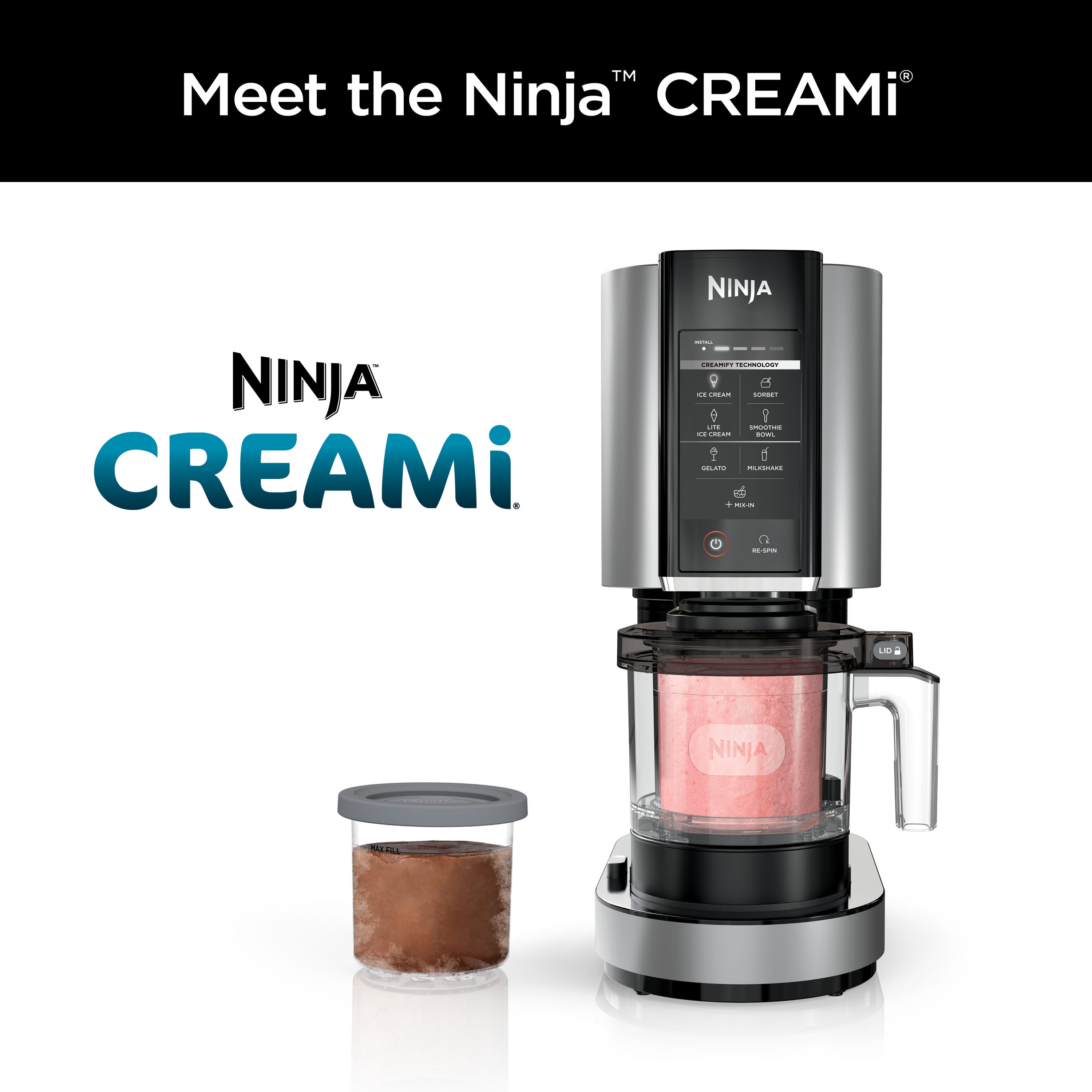 Ninja CREAMi Deluxe 11-in-1 XL Ice Cream Maker, Silver (NC501