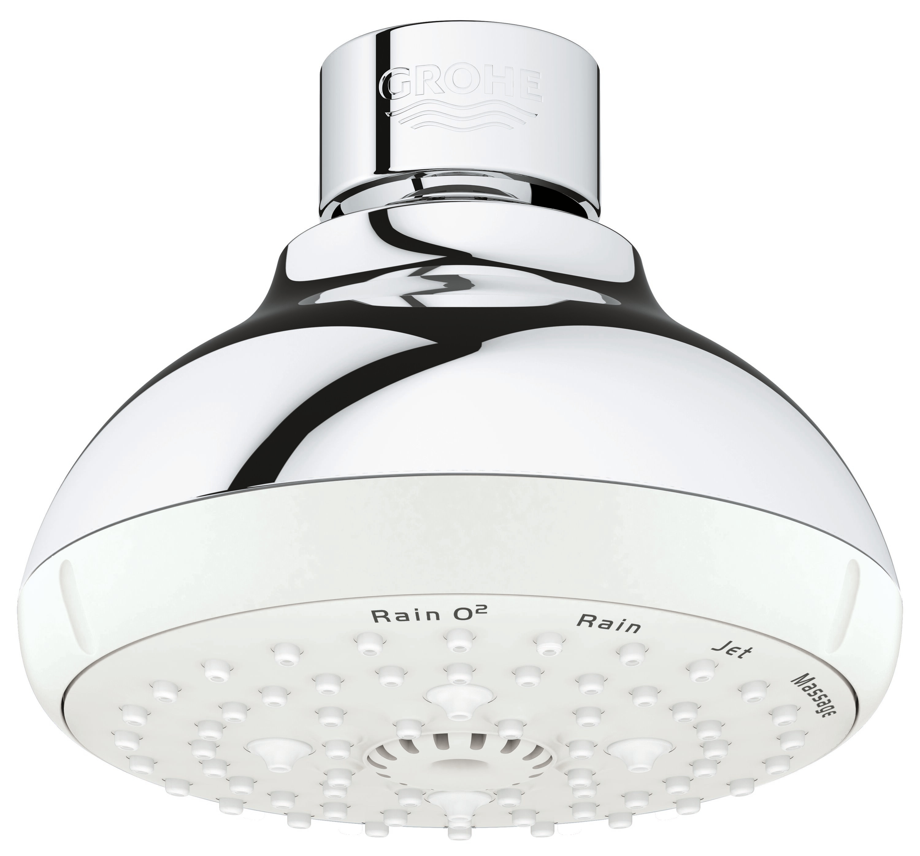 GROHE 26044001 Starlight Chrome Sold separately Multi-function 3.93-Inches Round Shower Faucet