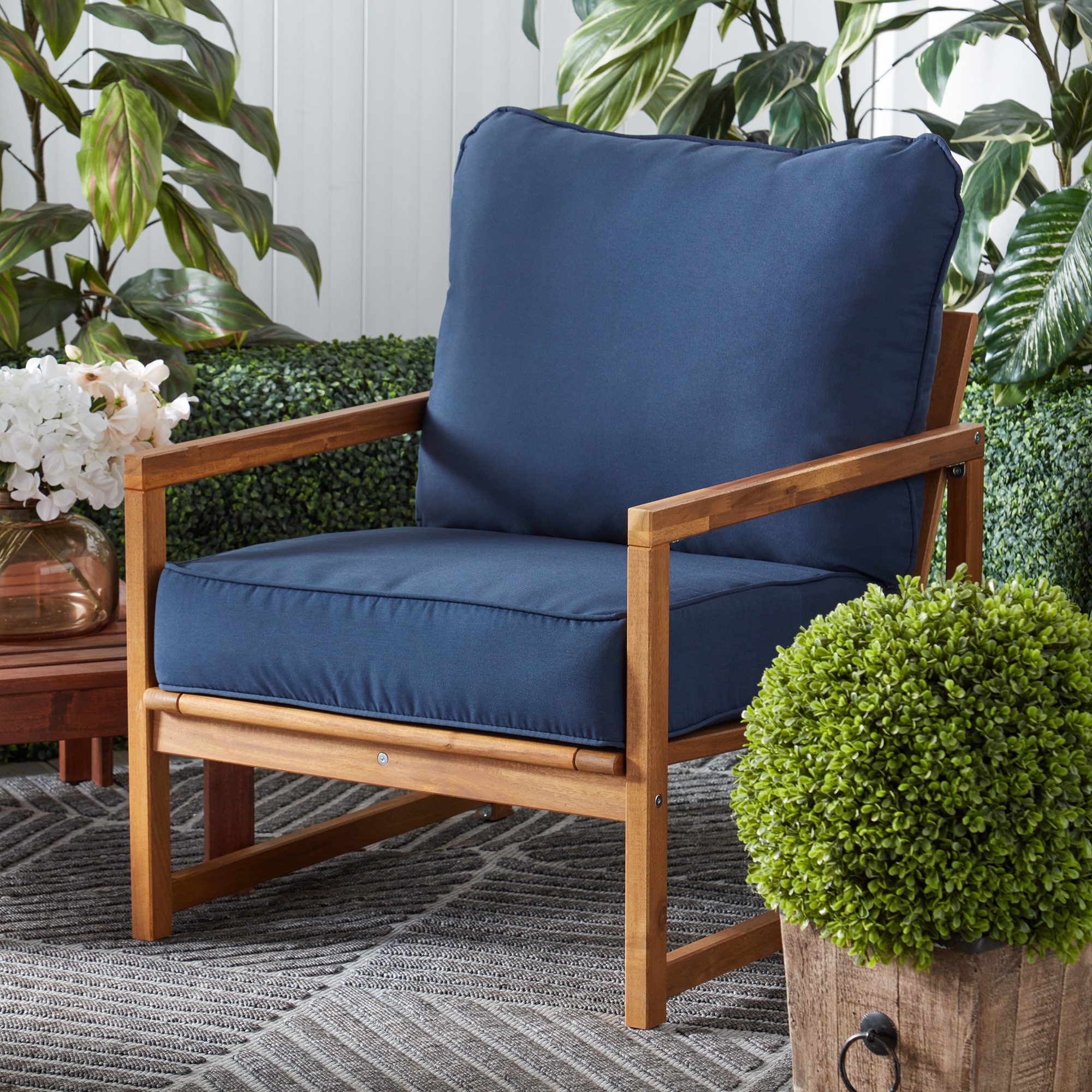 Greendale Home Fashions OC7825-NAVY Patio-Furniture-Cushions - View #2
