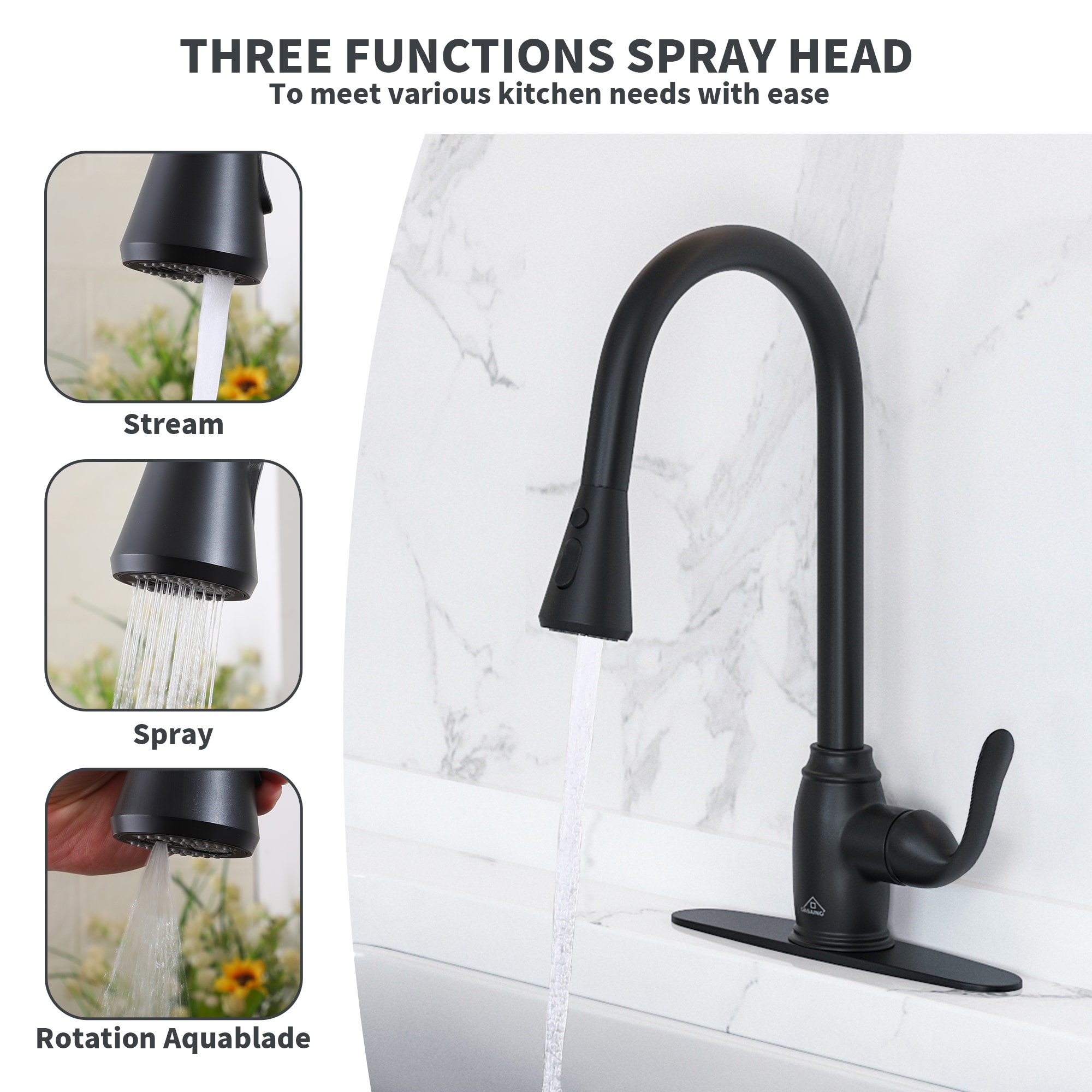 CASAINC CA-D0674-BN Kitchen-Faucets - View #7
