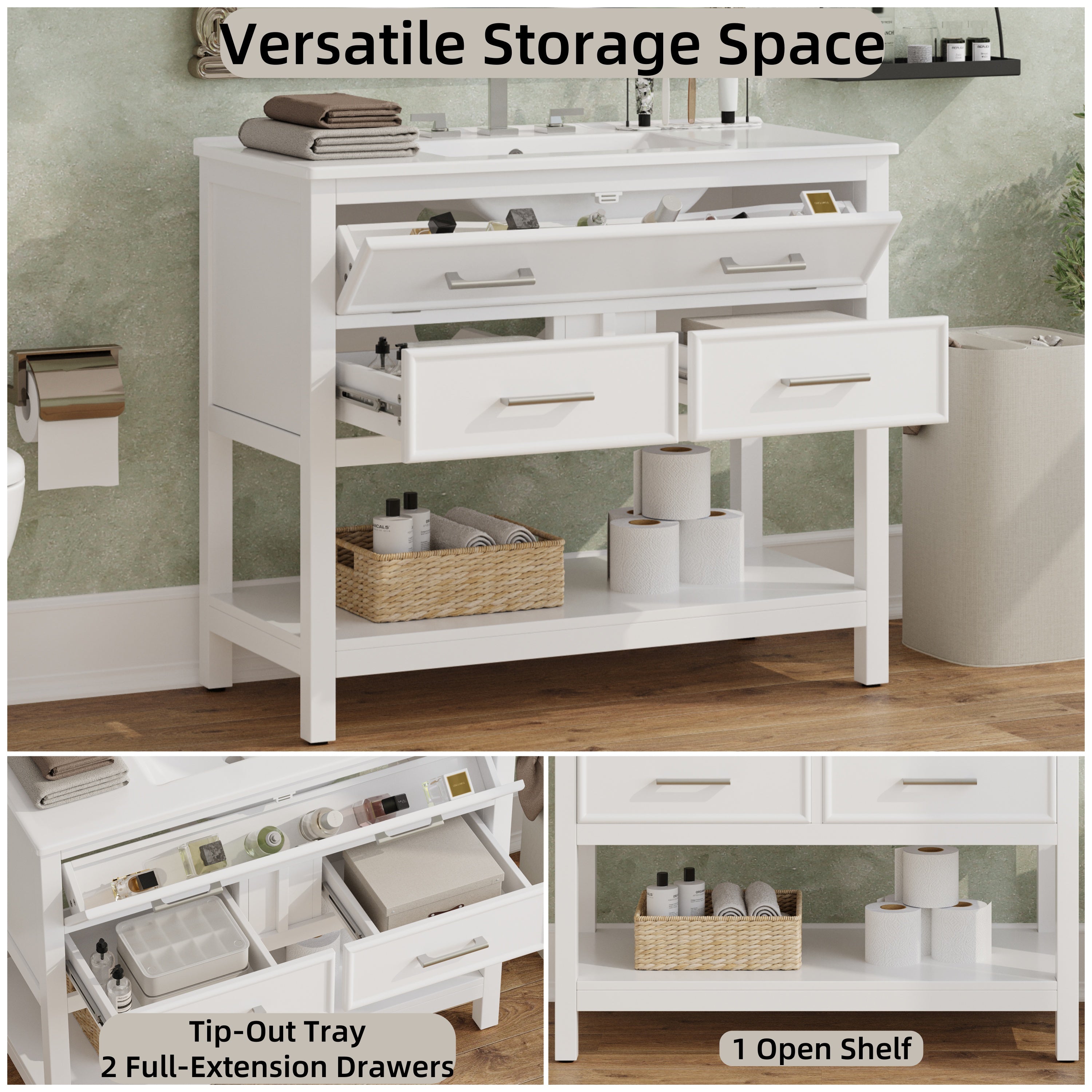 Boyel Living BL-NE-8908W Bath-Vanity-Combo - View #11