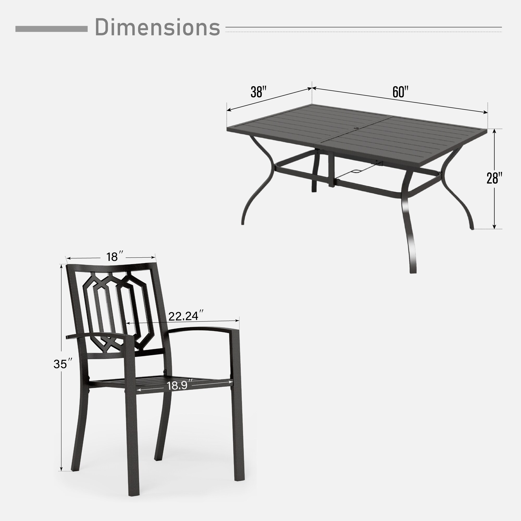 Sunshine Valley TC7-096-4 Patio-Dining-Sets - View #2