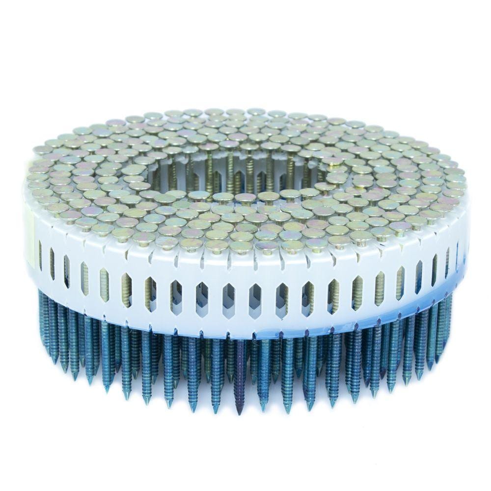 FASCO PC586RGE4M 1-1/2-in 13 -Gauge Galvanized Ring Shank Plastic Collated Common Nails Box