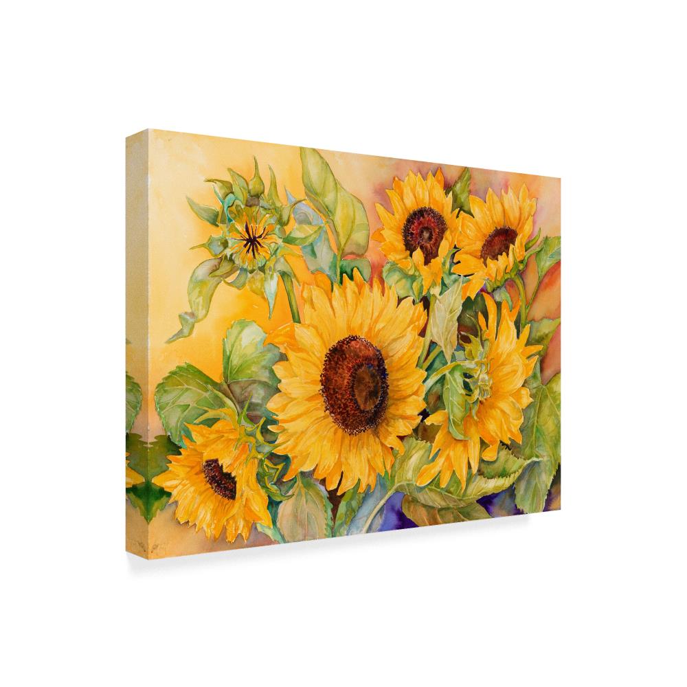 Trademark Fine Art Framed 35-in H x 47-in W Floral Print on Canvas at ...