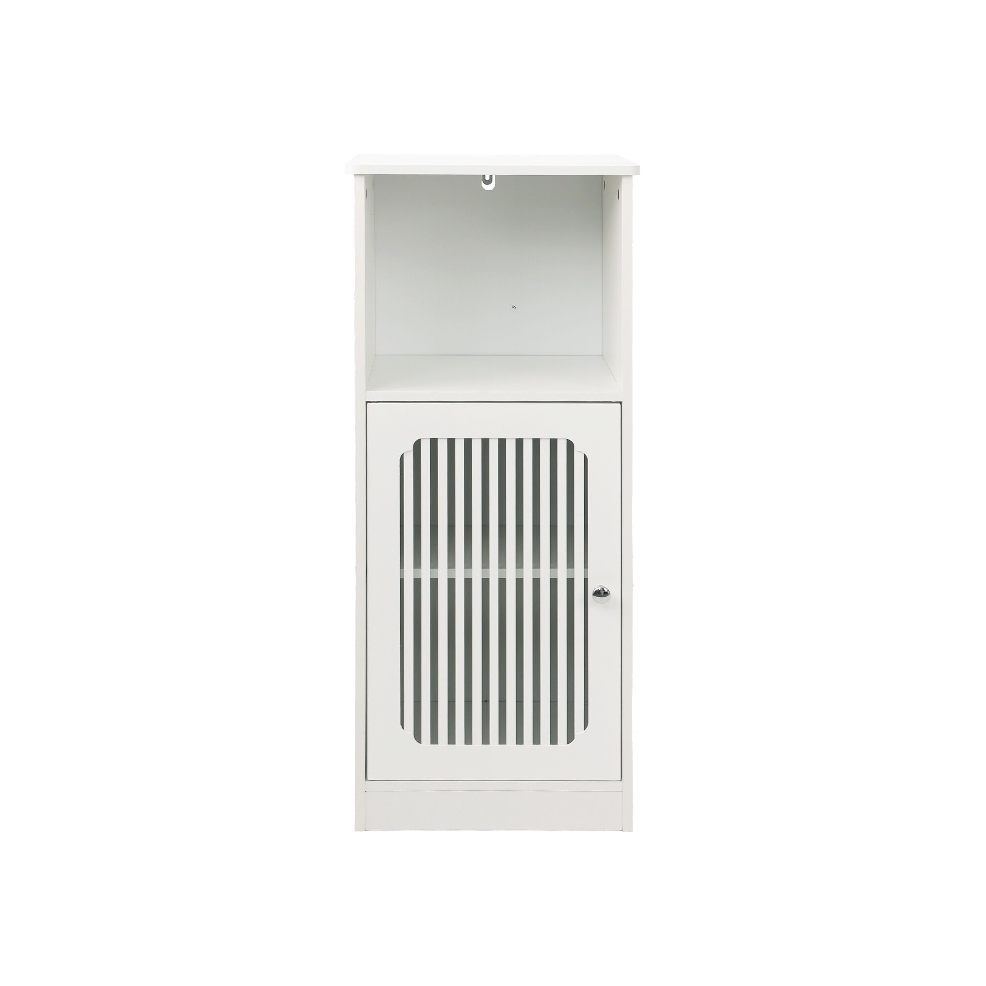 Angel Sar 14.17-in x 11.81-in x 33.85-in White Freestanding Linen Cabinet with High-Quality MDF and Particleboard for Bathroom