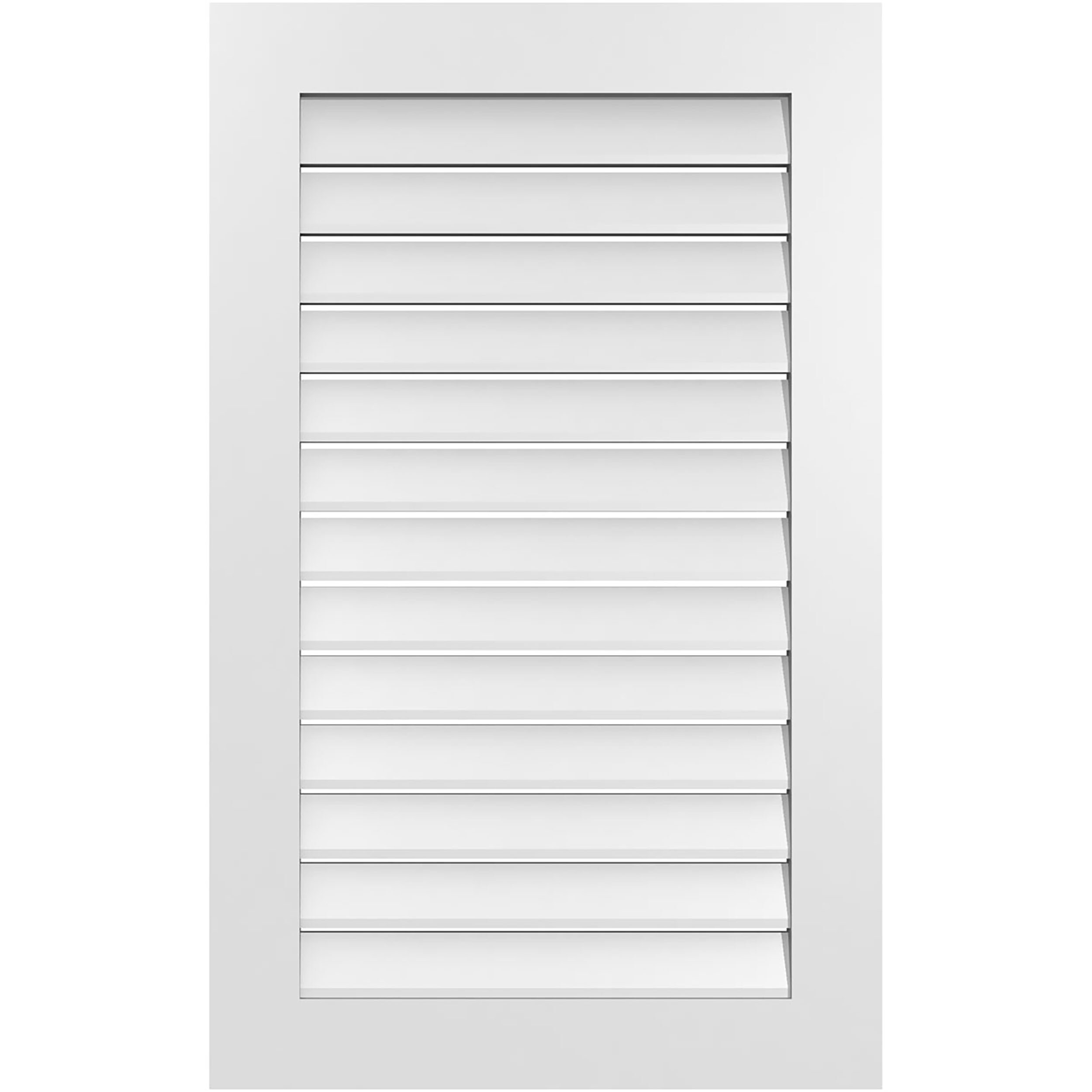 Ekena Millwork GVPVE26X4201SF 26-Inches x 42-Inches Off-white Rectangle PVC Gable Louver Vent
