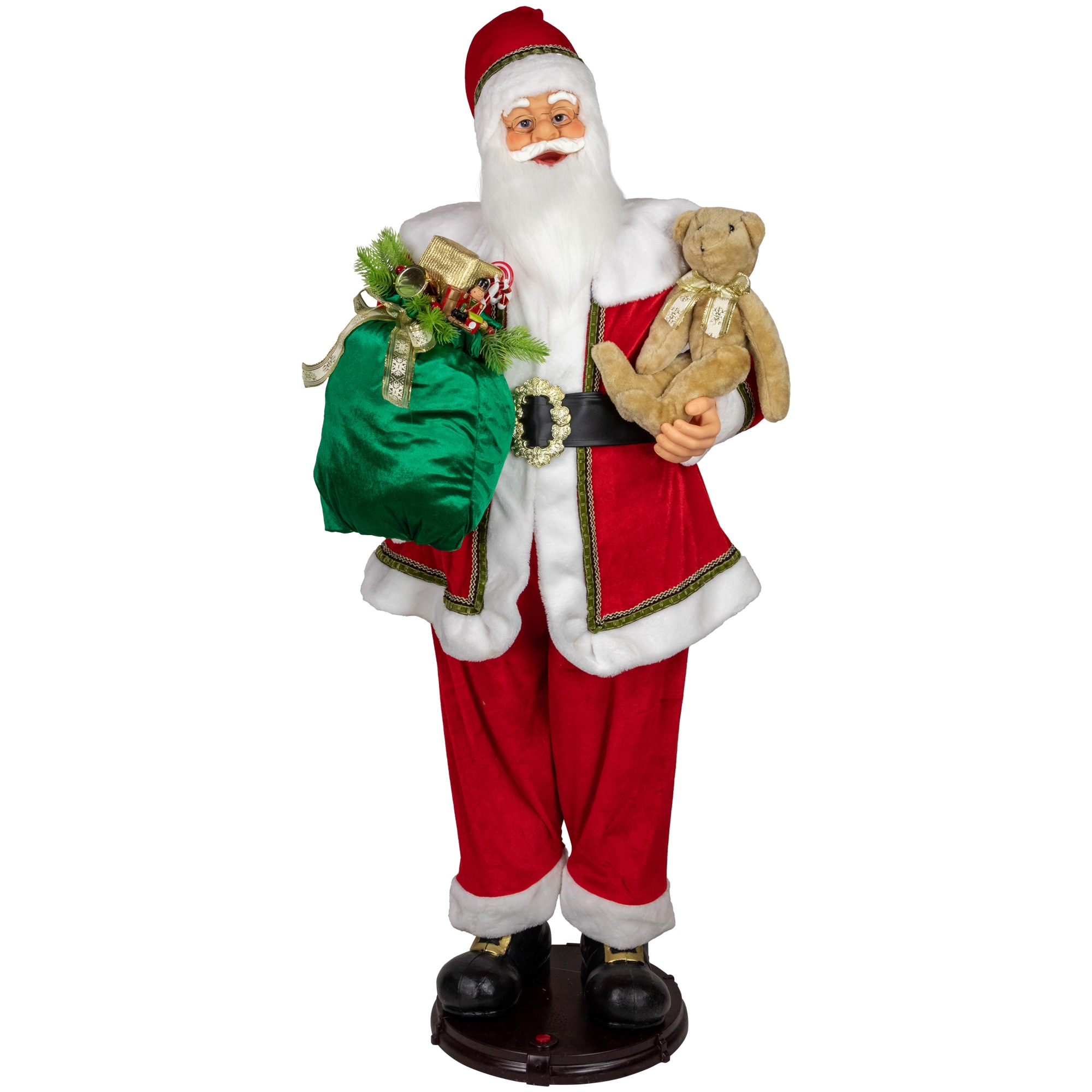 Northlight 32265441 60-in Musical Animatronic Figurine Santa Battery-operated Christmas Decor