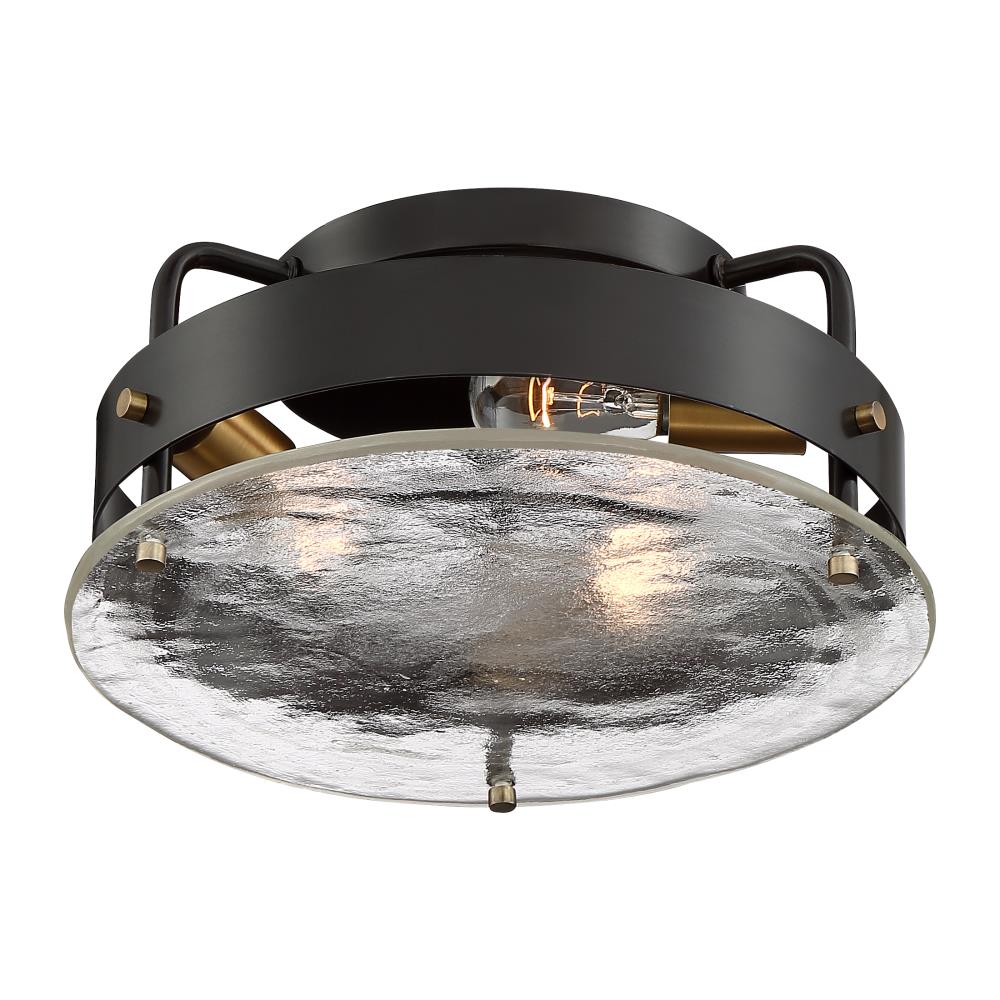 Quoizel Durant 3-Light 14-in Palladian Bronze Flush Mount Light in the ...