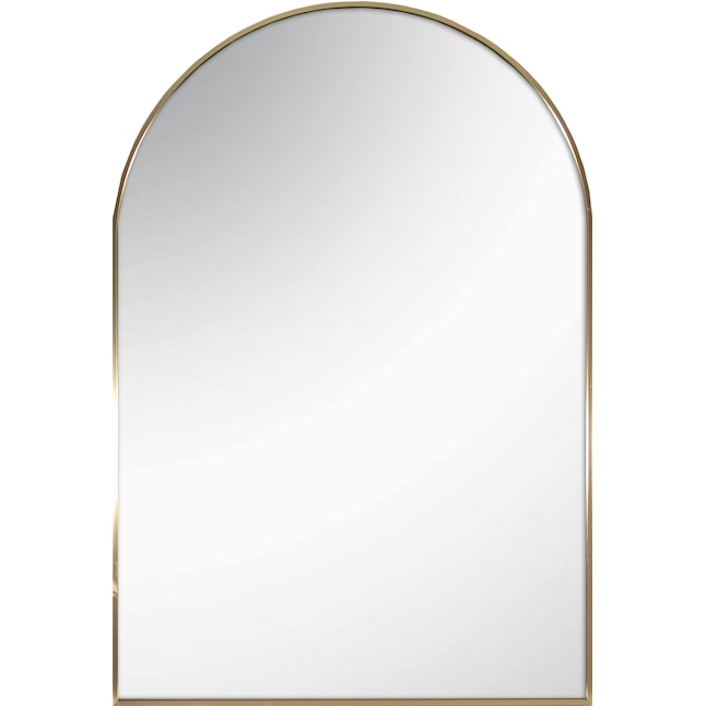 Origin 21 23.8-in W x 35.6-in H Arch Soft Gold Framed Wall Mirror in ...